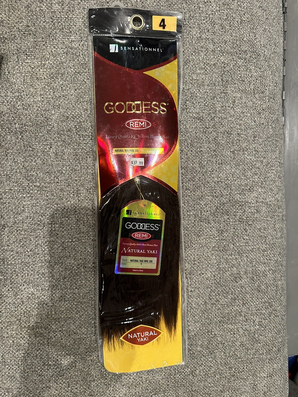 Sensationnel Remi Goddess_NATURAL_YAKI_100% Human Hair Remy_WVG 10S Color 4