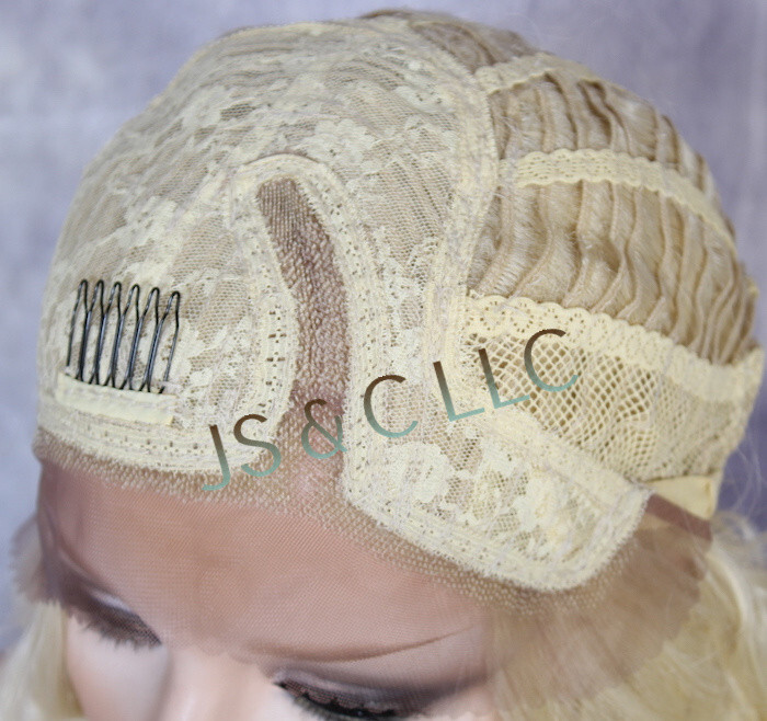 Human Hair blend Heat OK Full Lace Front Wig Blonde Super Natural ppq 613 NWT