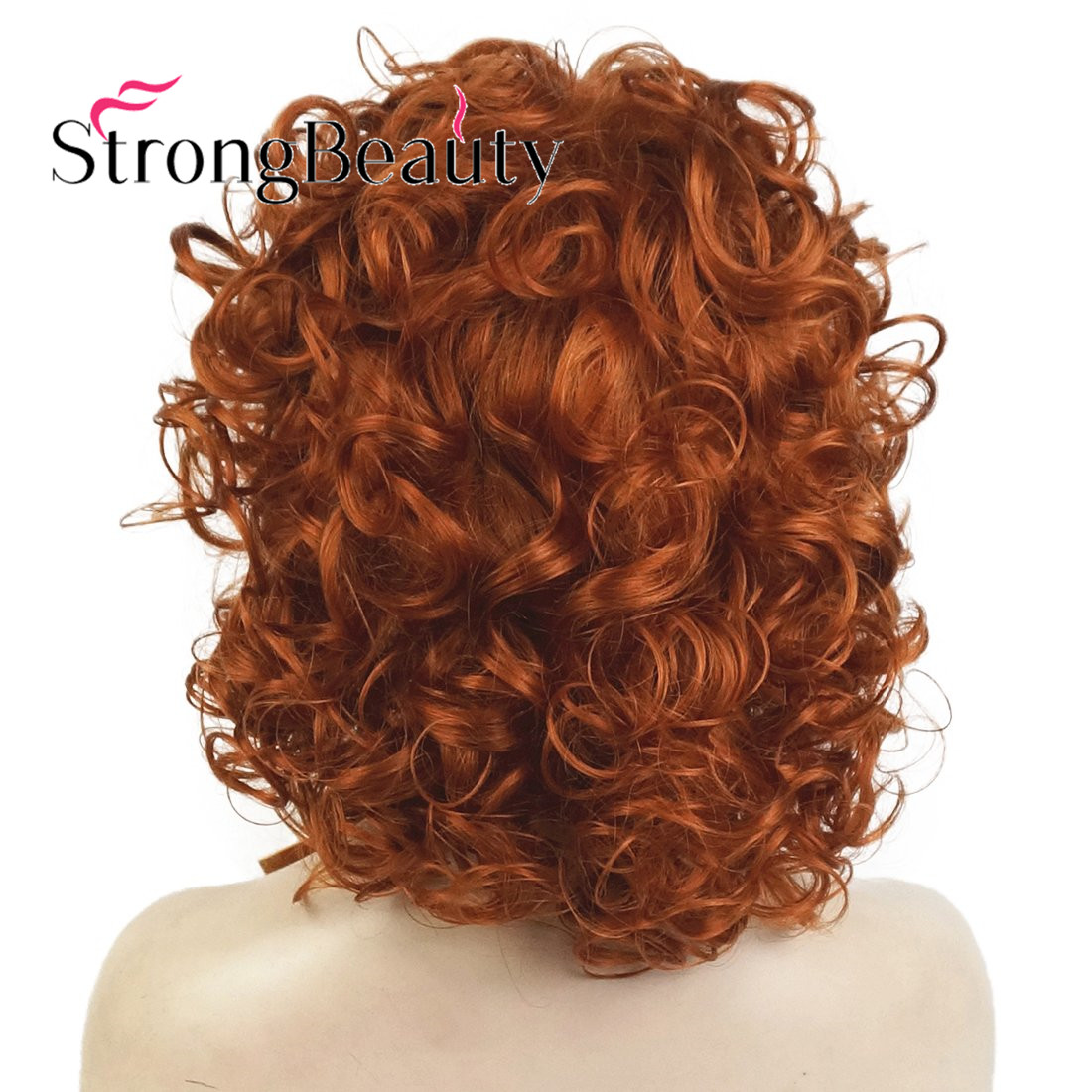 Short Soft Super Curly Synthetic Wigs Layered Natural Movement Copper Red Wigs