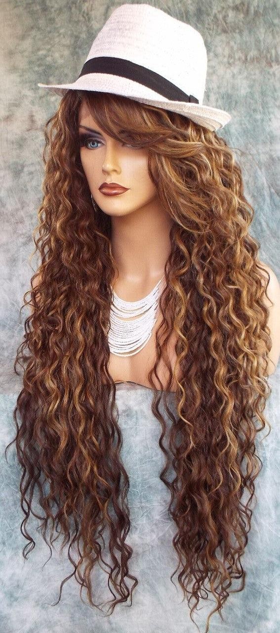 36″ X-LONG LACE FRONT DEEP C-PART HIGH HEAT SAFE WIG COLOR FS8.27.613 SEXY 233