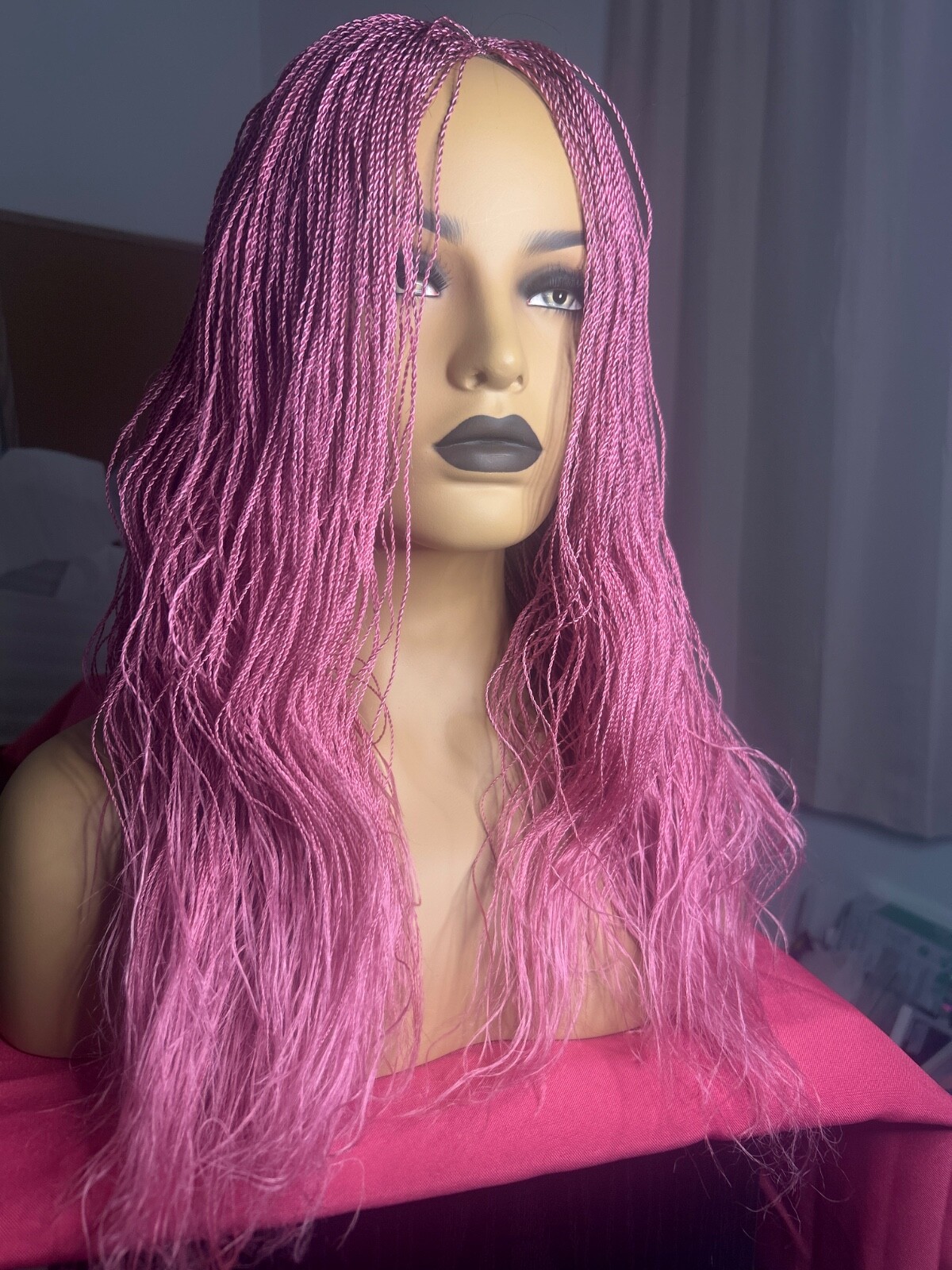 Pink Friday Wig w/band Singles Twists 16-18’ inch pre-cut Wig with