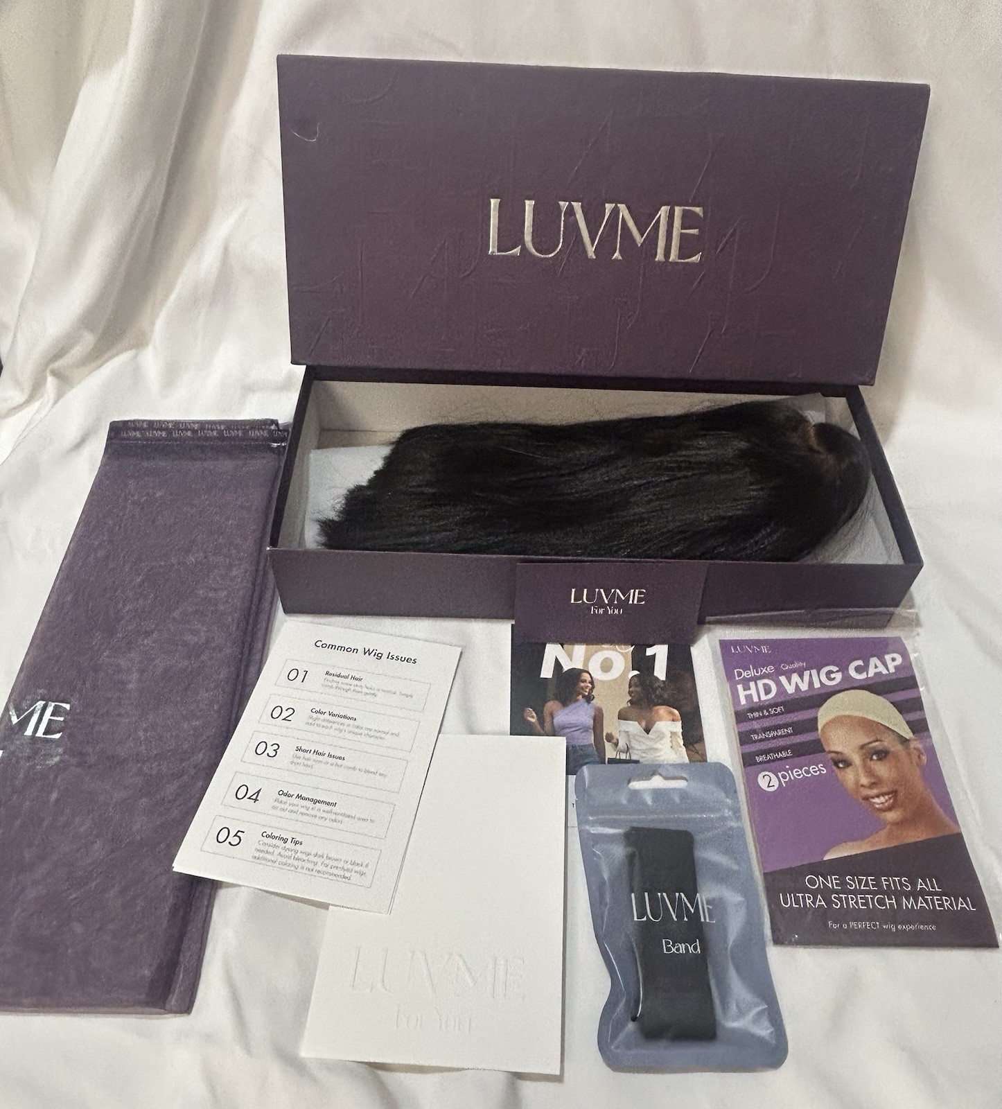 Luvme Human Hair Lace Wig – Natural Black – Side Part Blunt Bob