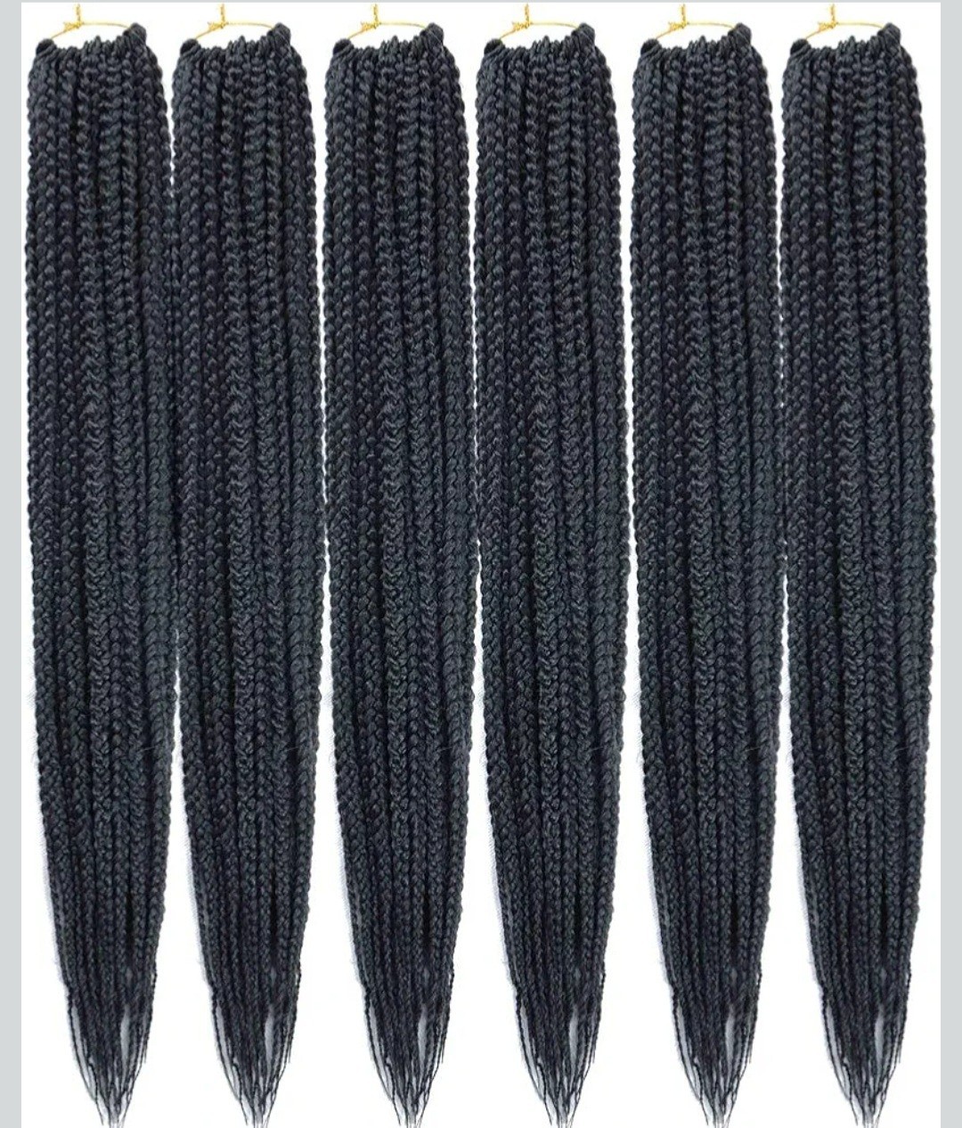 6 Pack of Micro Box Braids Crochet Hair, 30 inch, Extra Long Pre-looped Crochet