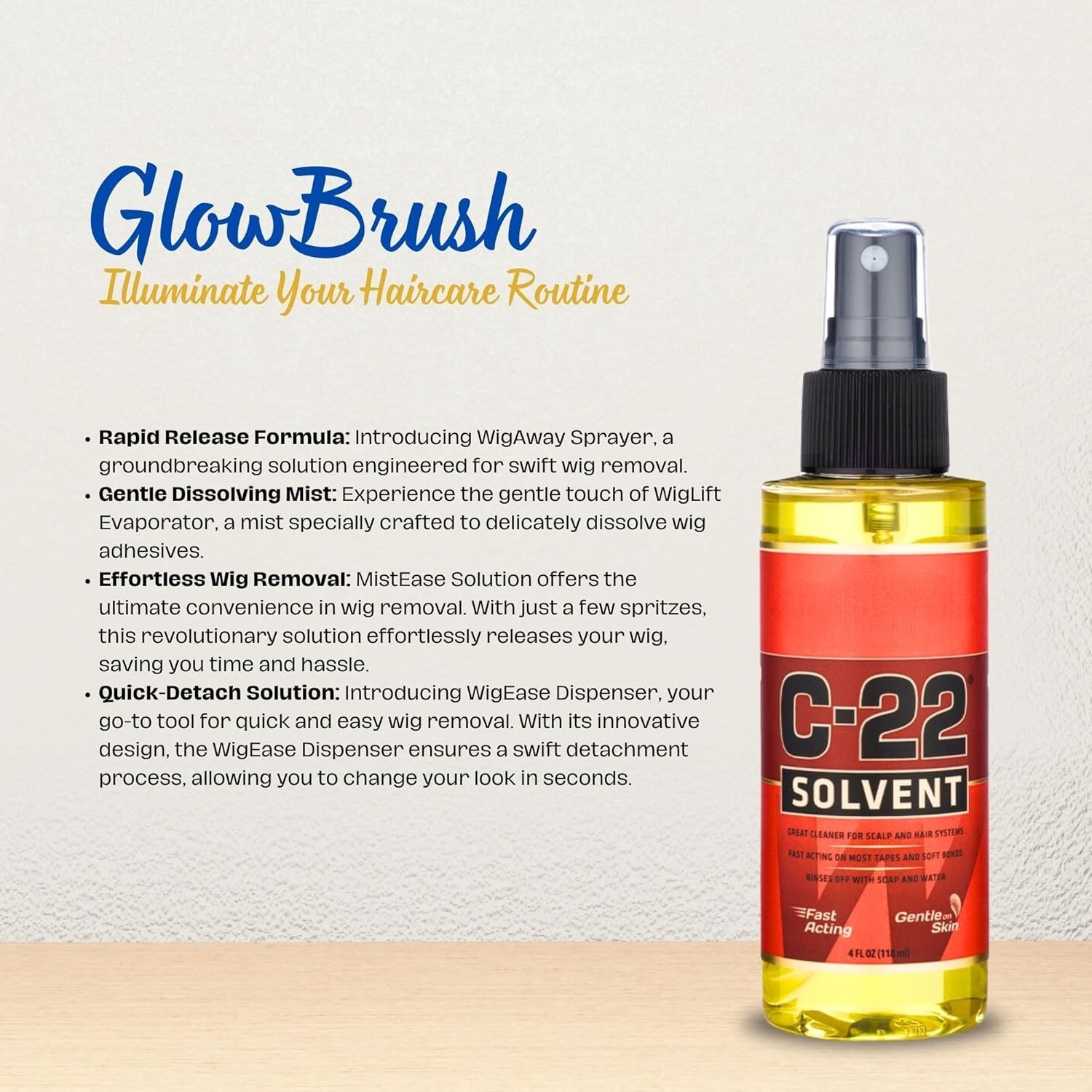 C-22 SOLVENT SPRAY 4OZ BY WALKER LACE TAPE AND SOFT BONDS REMOVER Original New