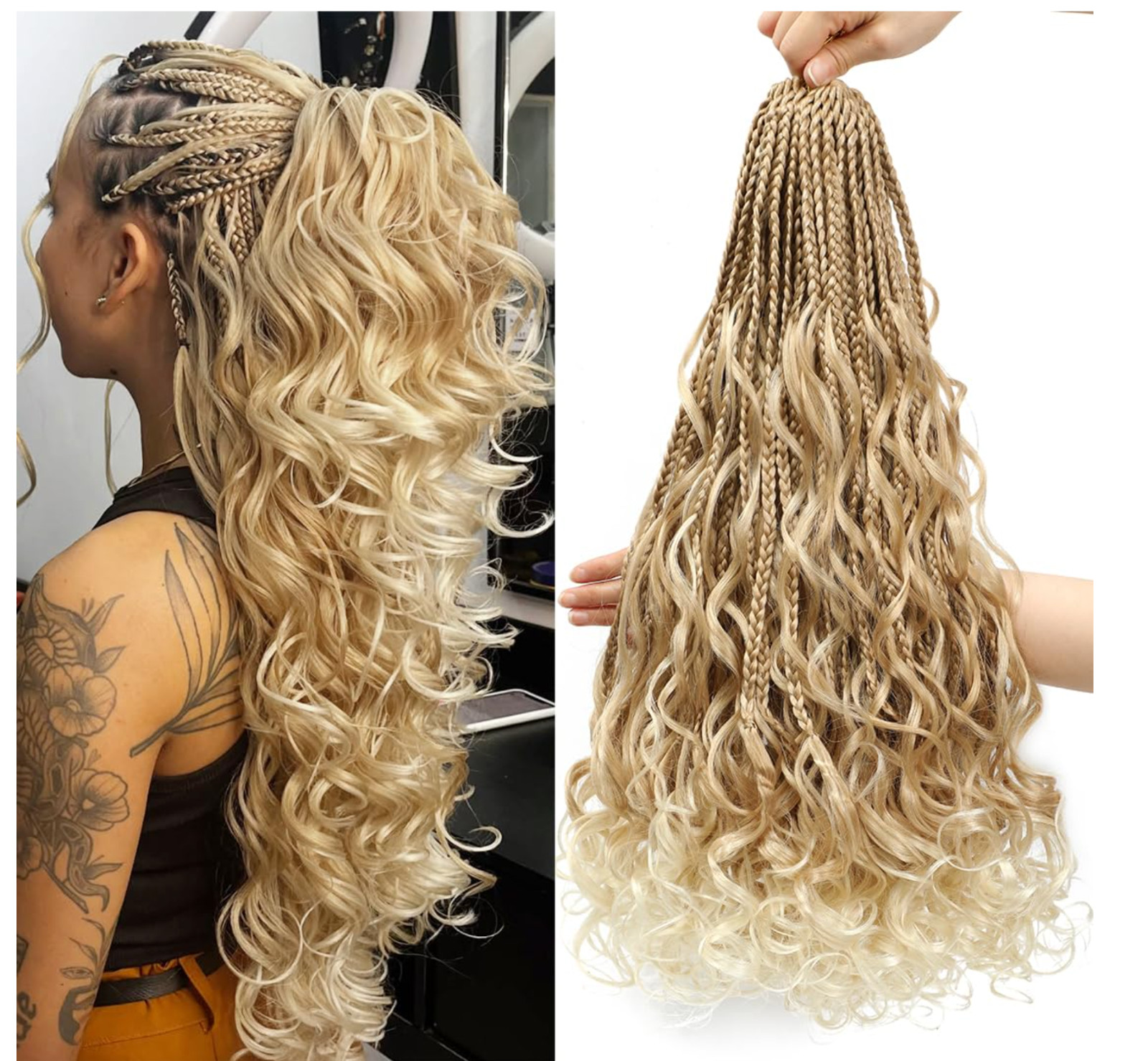 Pre-Looped Crochet Braids 8 Packs T27/613 24inch