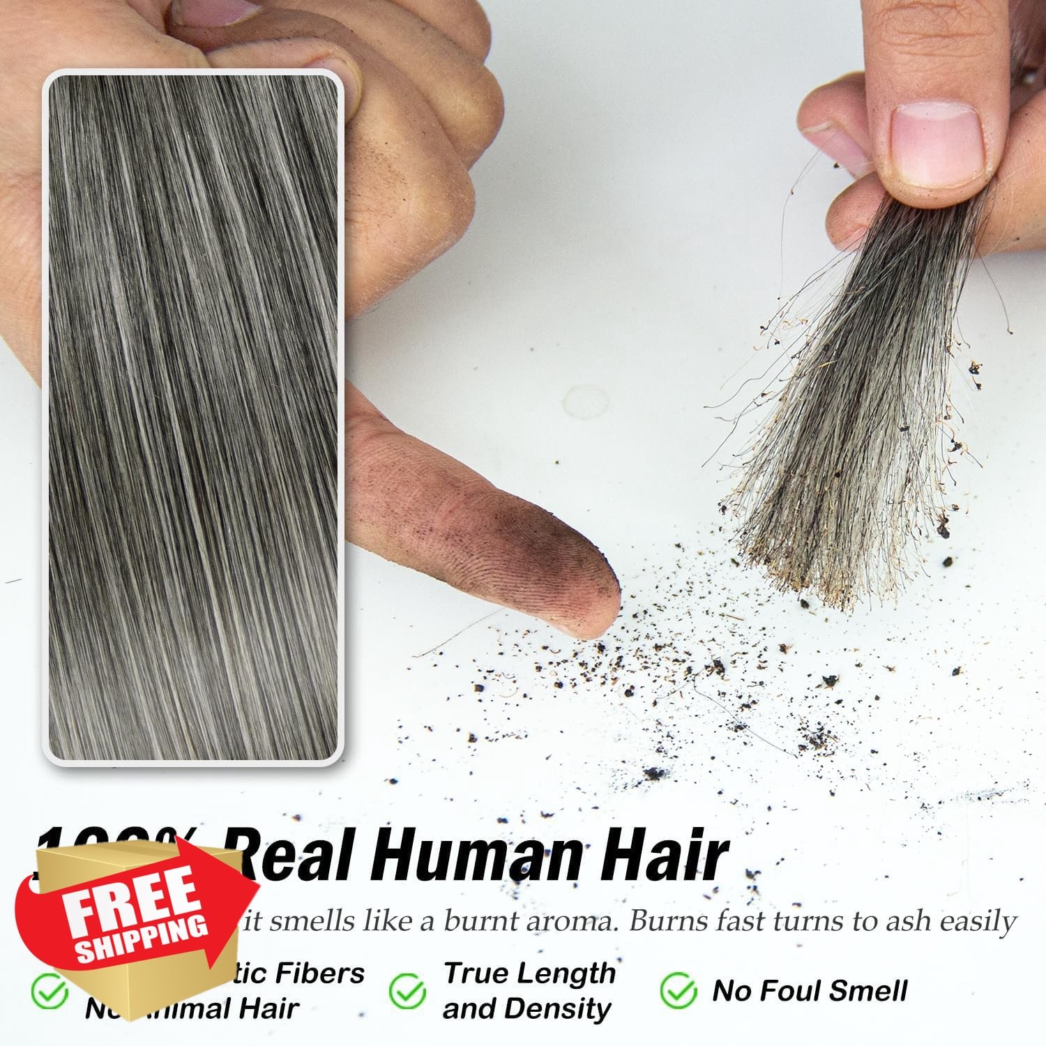 KRN 20 Inch 100g Gray Braiding Hair