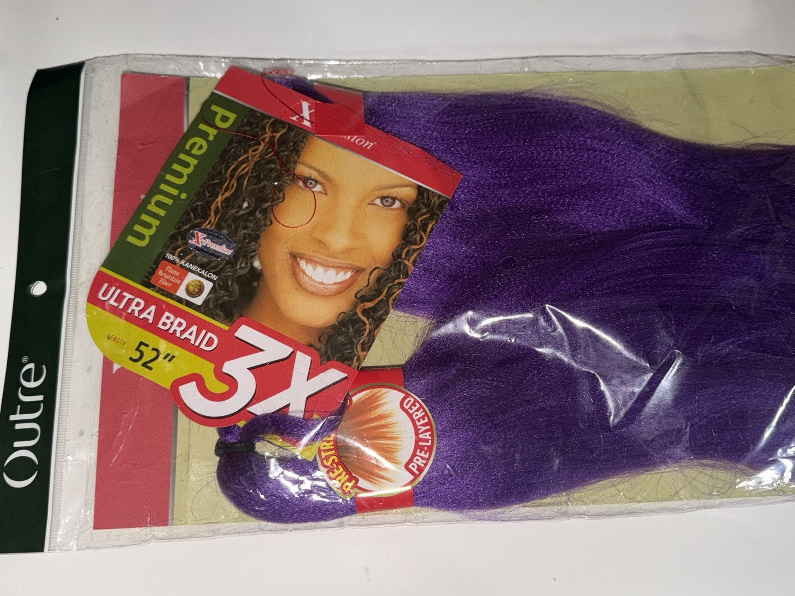 Outre Premium Ultra Braid 3X Pre-Layered Synthetic 52″ Purple Hair Extension