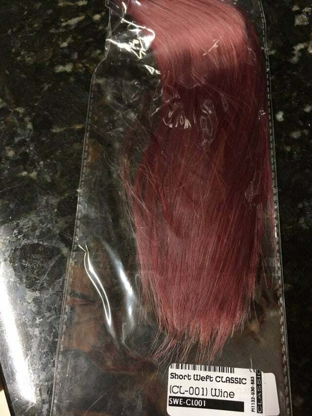 Arda dark red wine burgundy short weft wig pack