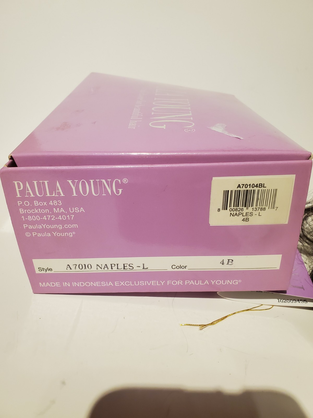 Paula Young Wig A7010 Naples-L Color 4B Box Tags And Net Included (A)