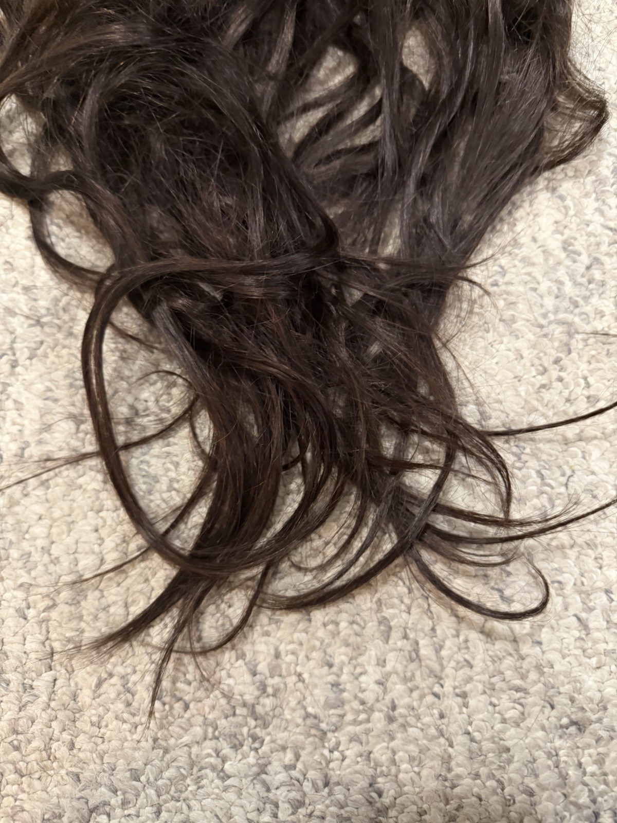 Full Shine 100% Human Hair Sew In Extensions Dark Brown Wavy 20” 100g