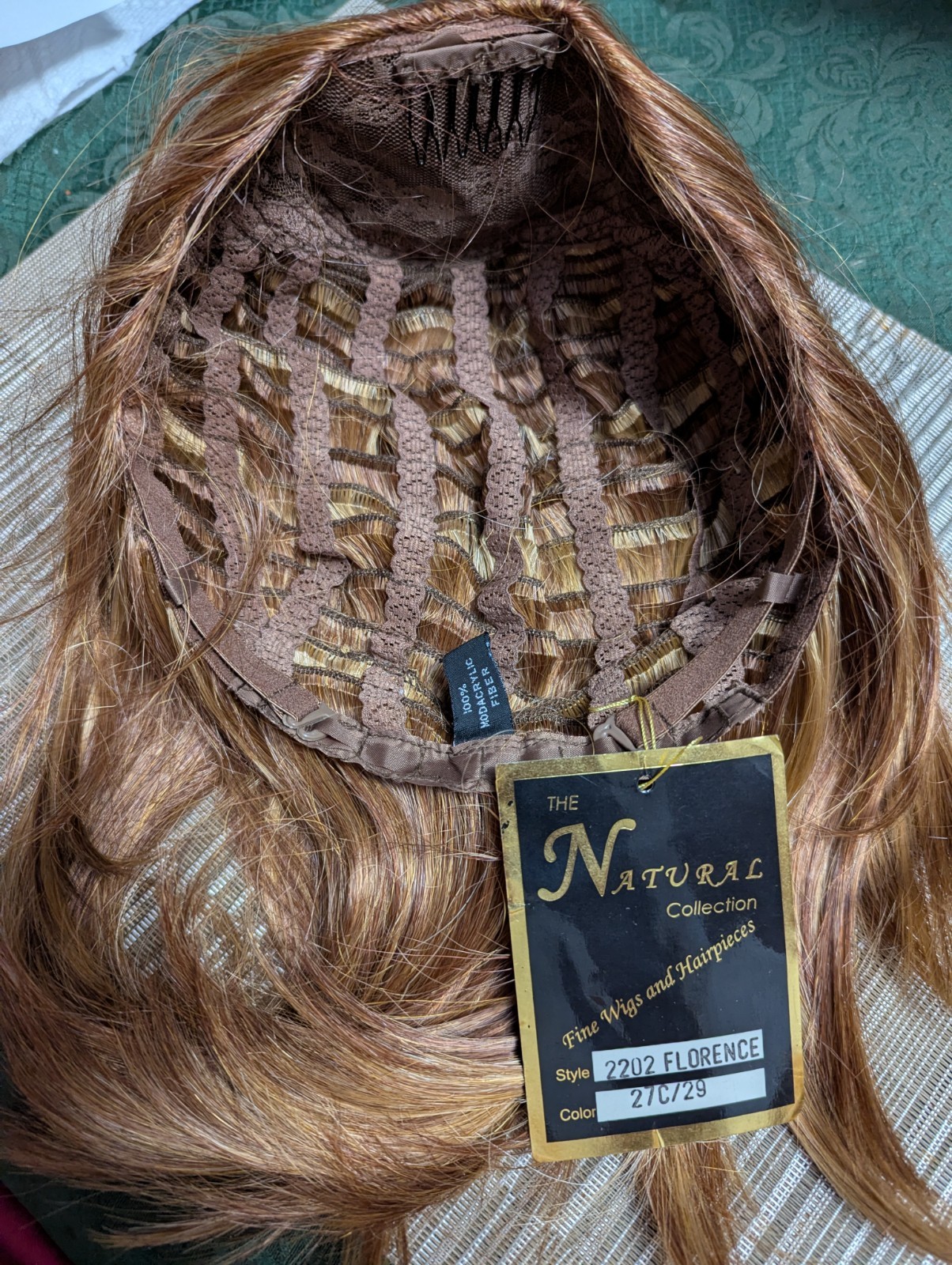 3/4 Synthetic Layer Straight Wig Color Red Copper Blonde 27C/29 Fringe Face Cut