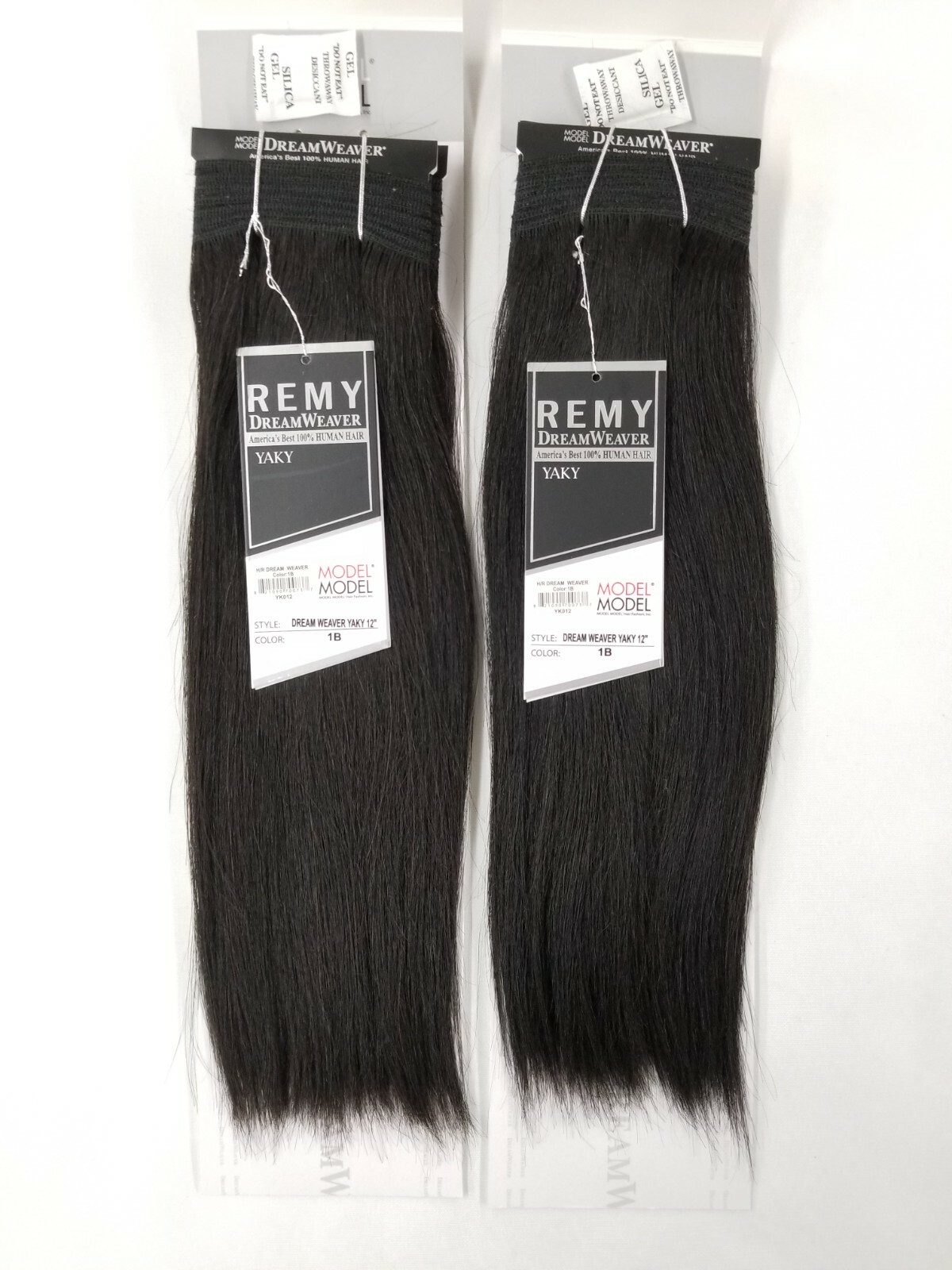 2 Packs ModelModel Remy Dreamweaver Yaky 100% Human Hair Extension 12″~Off Black