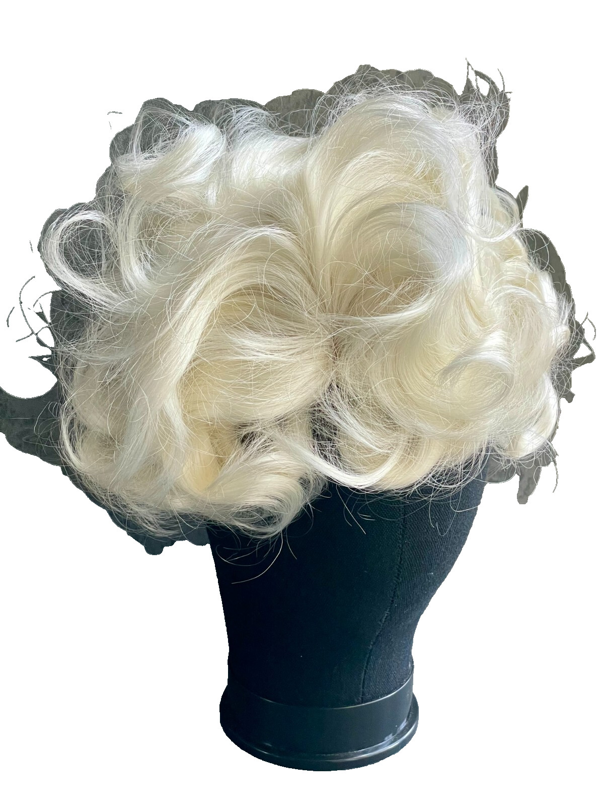 NWT Japan Toyokalon White Blond Curl 100% Non-Flammable Asykthetic Hair Fiber
