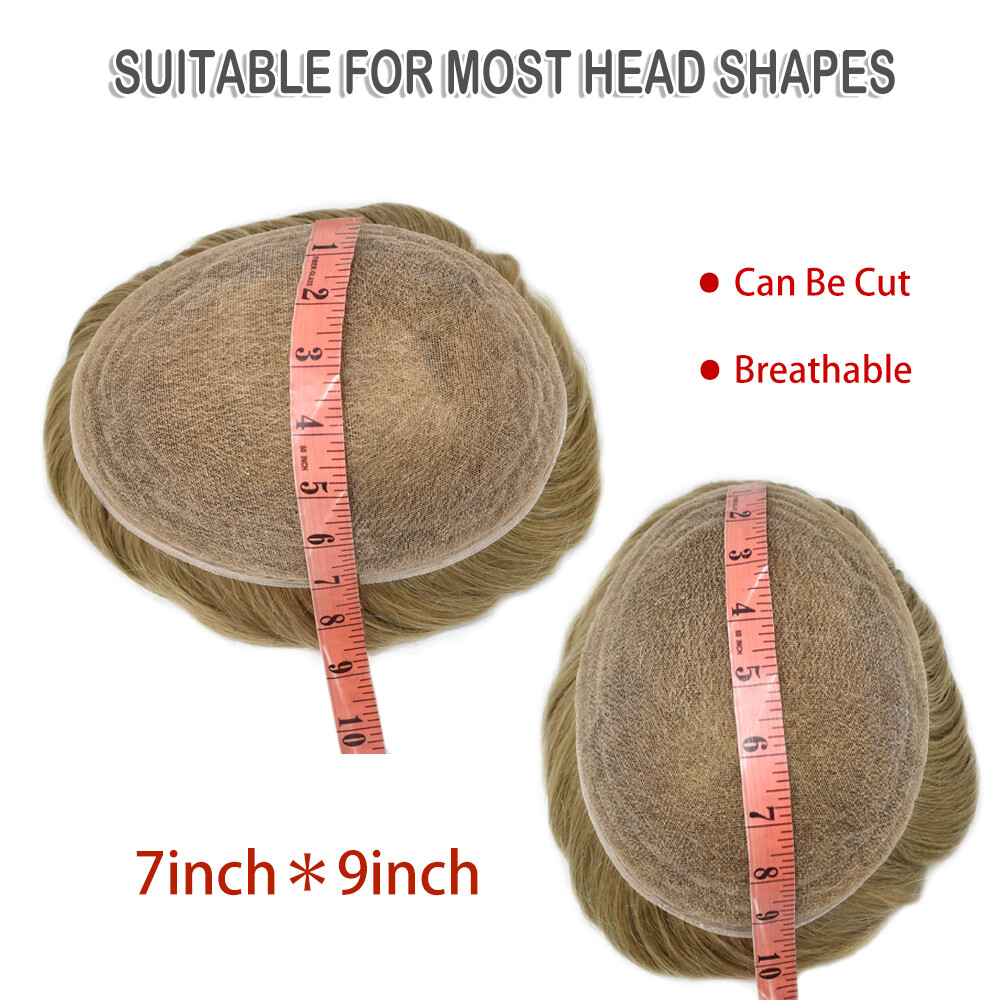Full Lace Men Human Hair Piece French Lace Hair Replacement Systems Mens Toupee