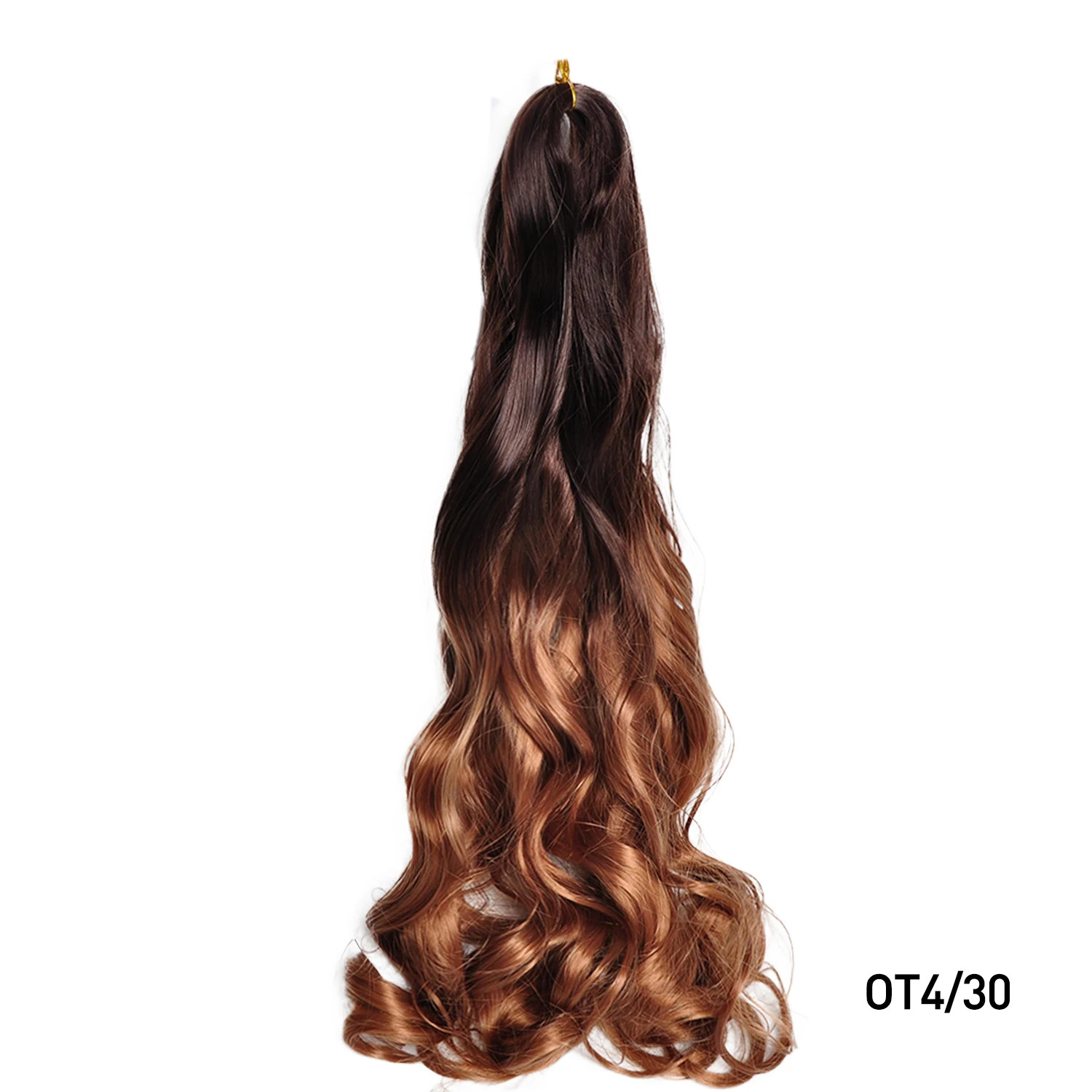 Pre Stretched 24Inch Synthetic Loose Wave French Curls Braiding Hair Extensions