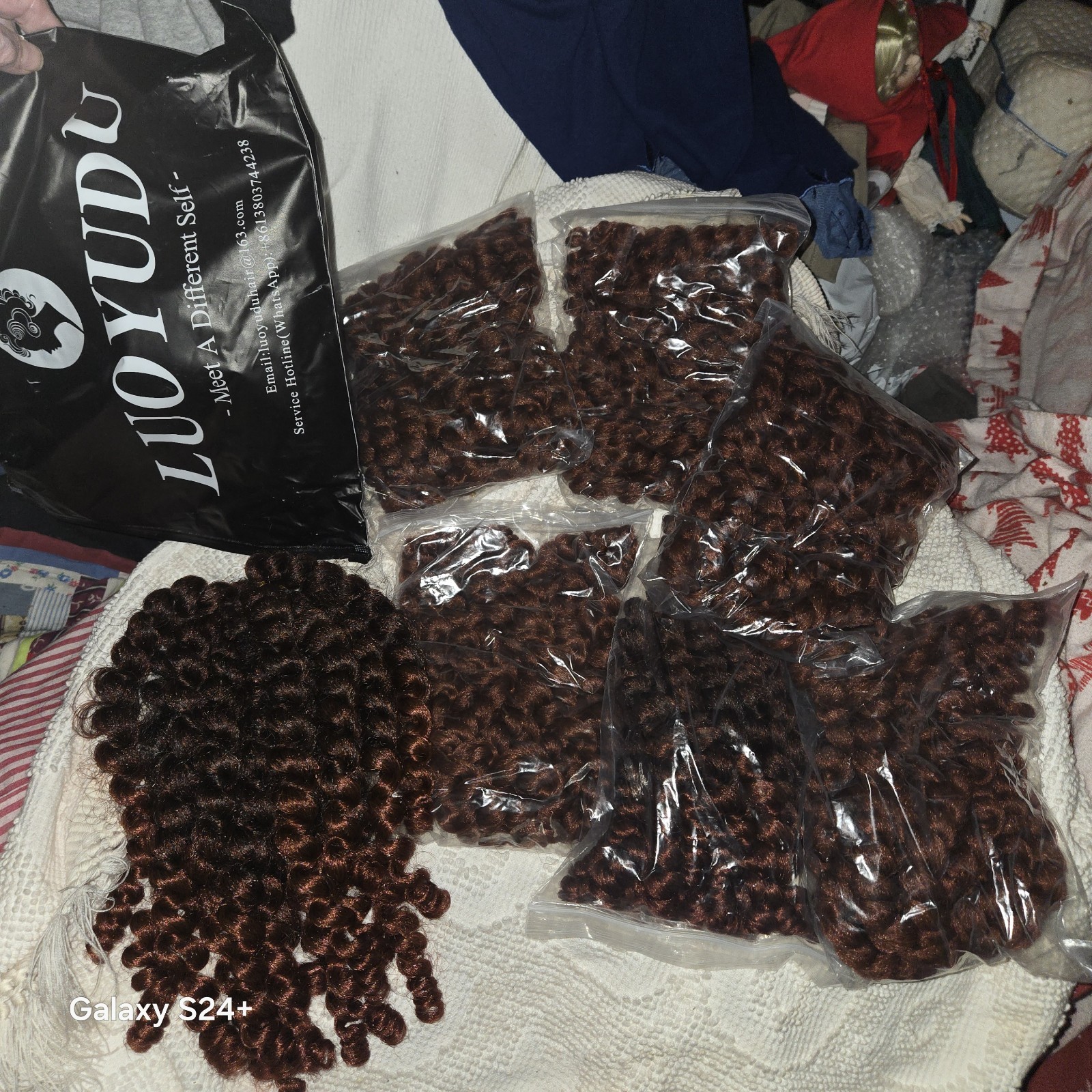 5 Pack 12” Brown Dark Brown Kinky Curly Crochet Hair Spiral Curl – Sealed