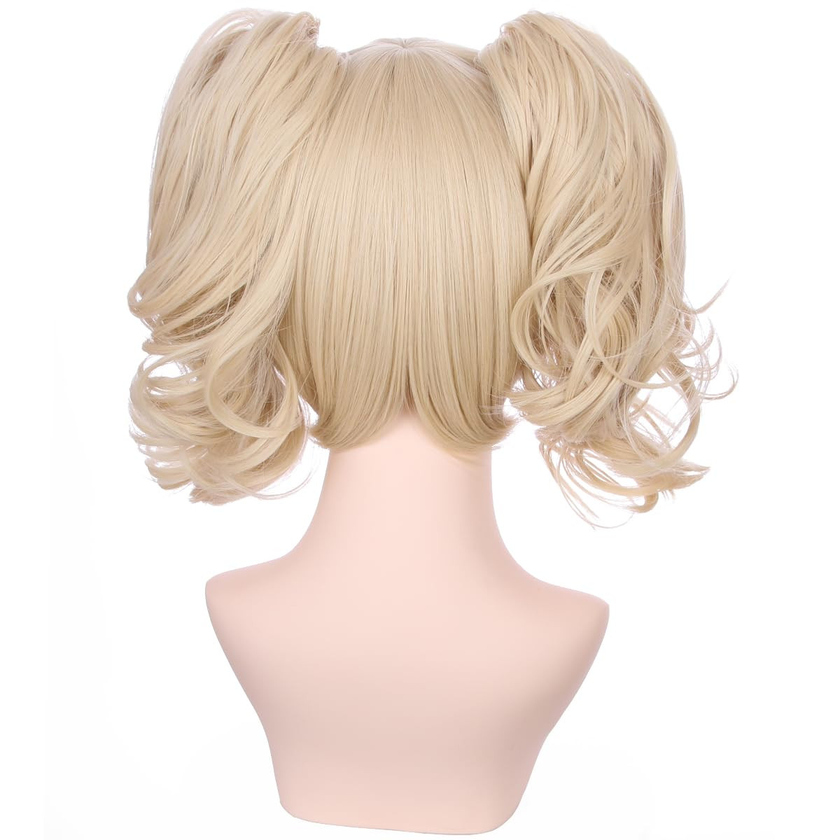 Blonde Wig for Kids Girls Short Blonde Ponytail Wig for Child Include 2 Detac…