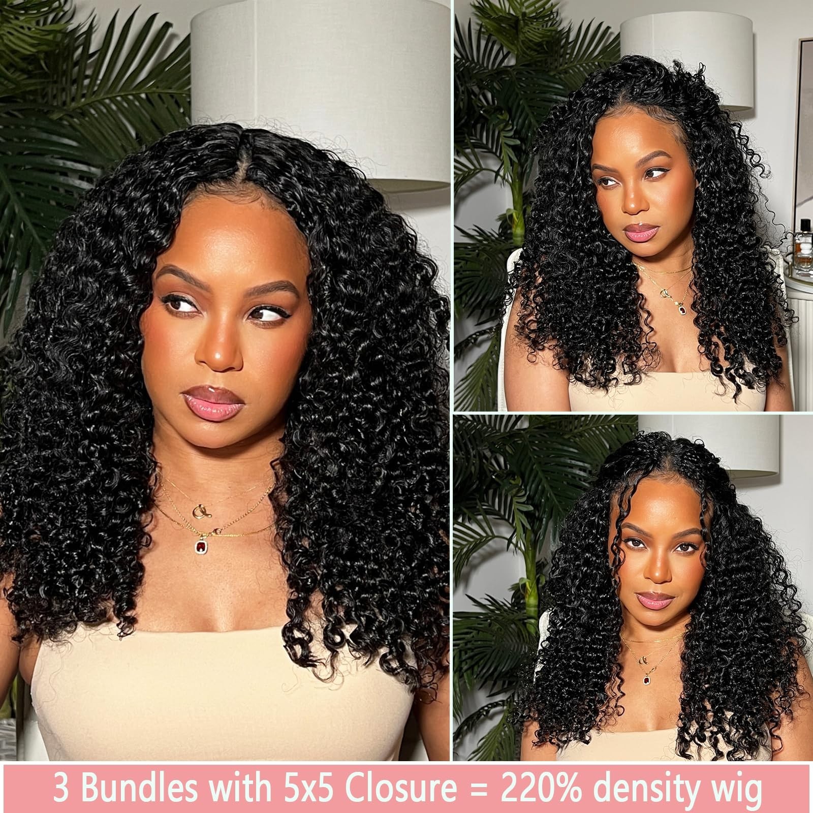 18-22″ Burmese Curly Hair Bundles + 5×5 HD Lace Closure, 12A Virgin Water Wave,