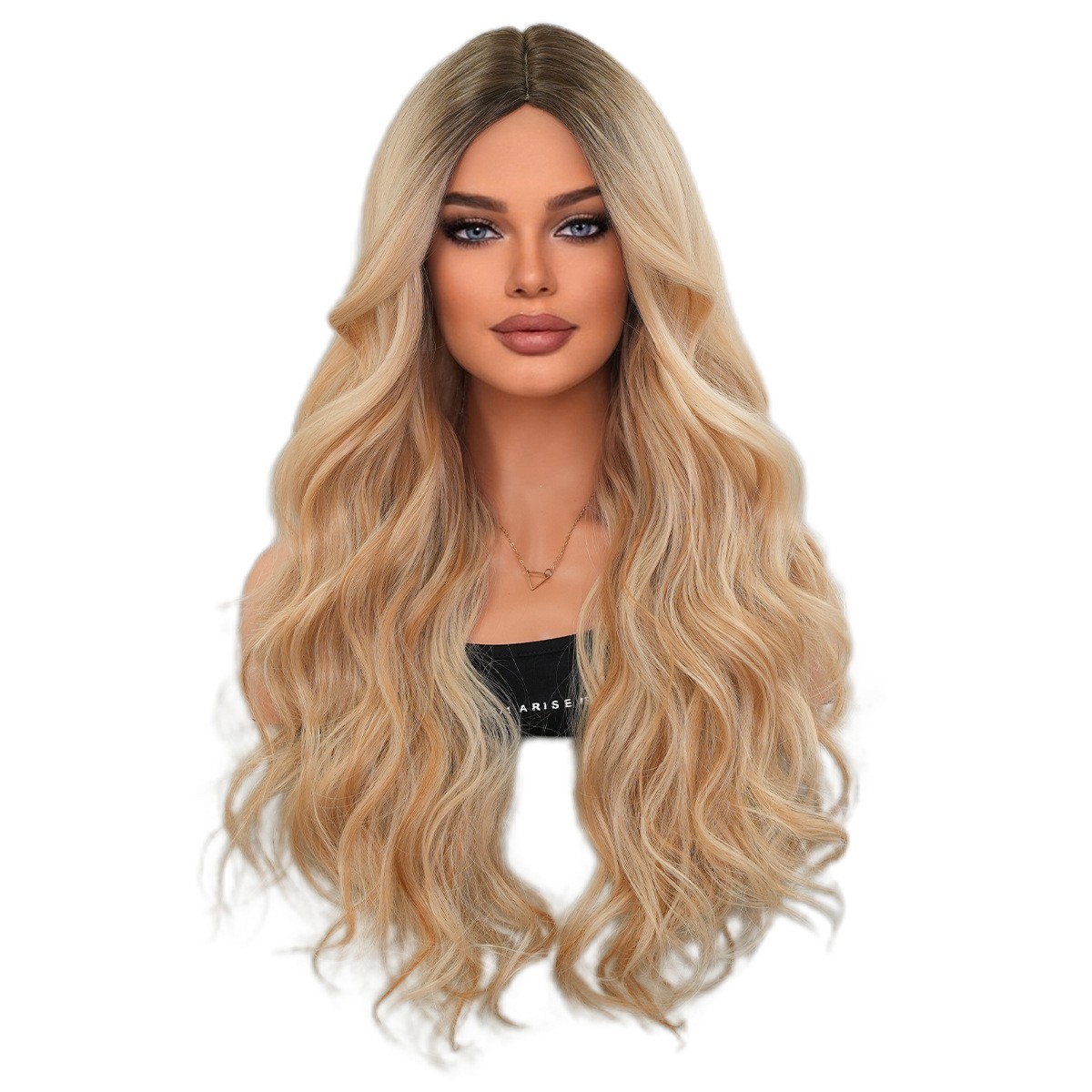 Multiple Colors Available Middle Part Long Wavy Full Head Synthetic Wig For