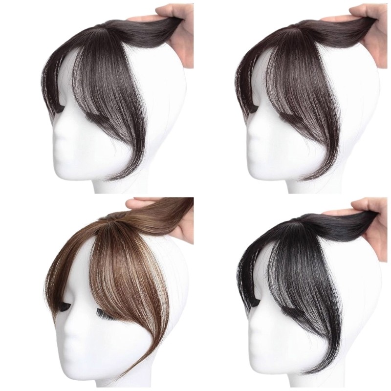False Bangs Toppers Hair Extensions Toupee for Covering White Loss Daily Wear