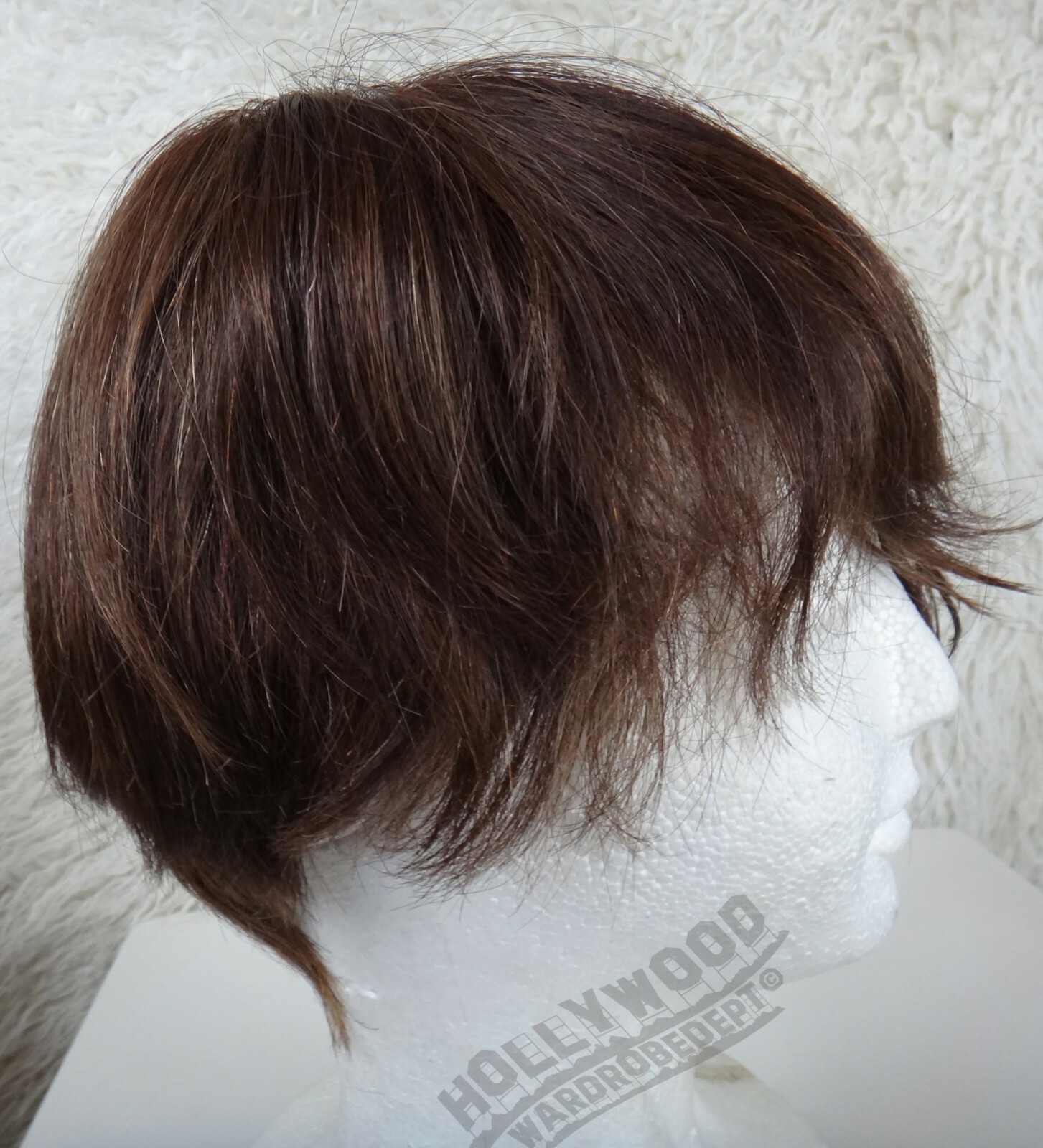 100% HUMAN Hair full wig Asymmetrical short karen bob dark brown Bobbi Boss new