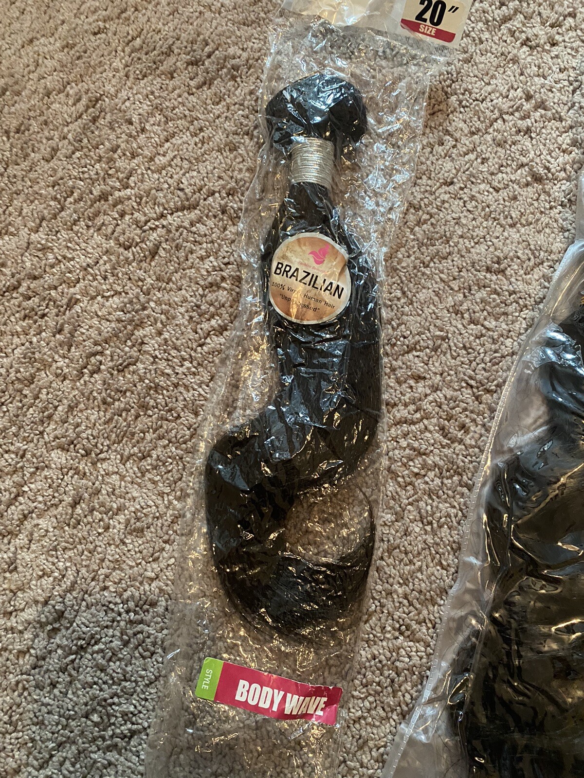 Brazilian Virgin Human Hair Body Wave Black 1 or 3 Bundles