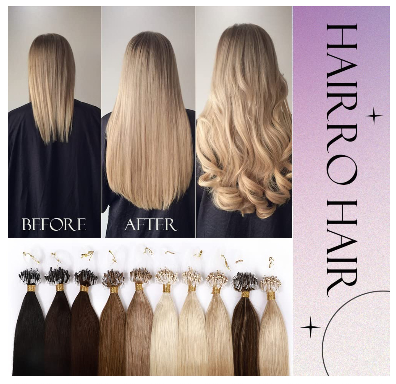 Microlink Hair Extensions Human Hair Micro Loop Bead In 18In 50g 50 Strands #99J