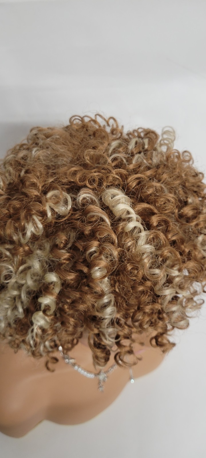 💕SEXY SHORT SPIRAL CURL WIG FOR BLACK WOMEN MIXED BLONDE JAPAN ORIGIN BOBBIBOSS