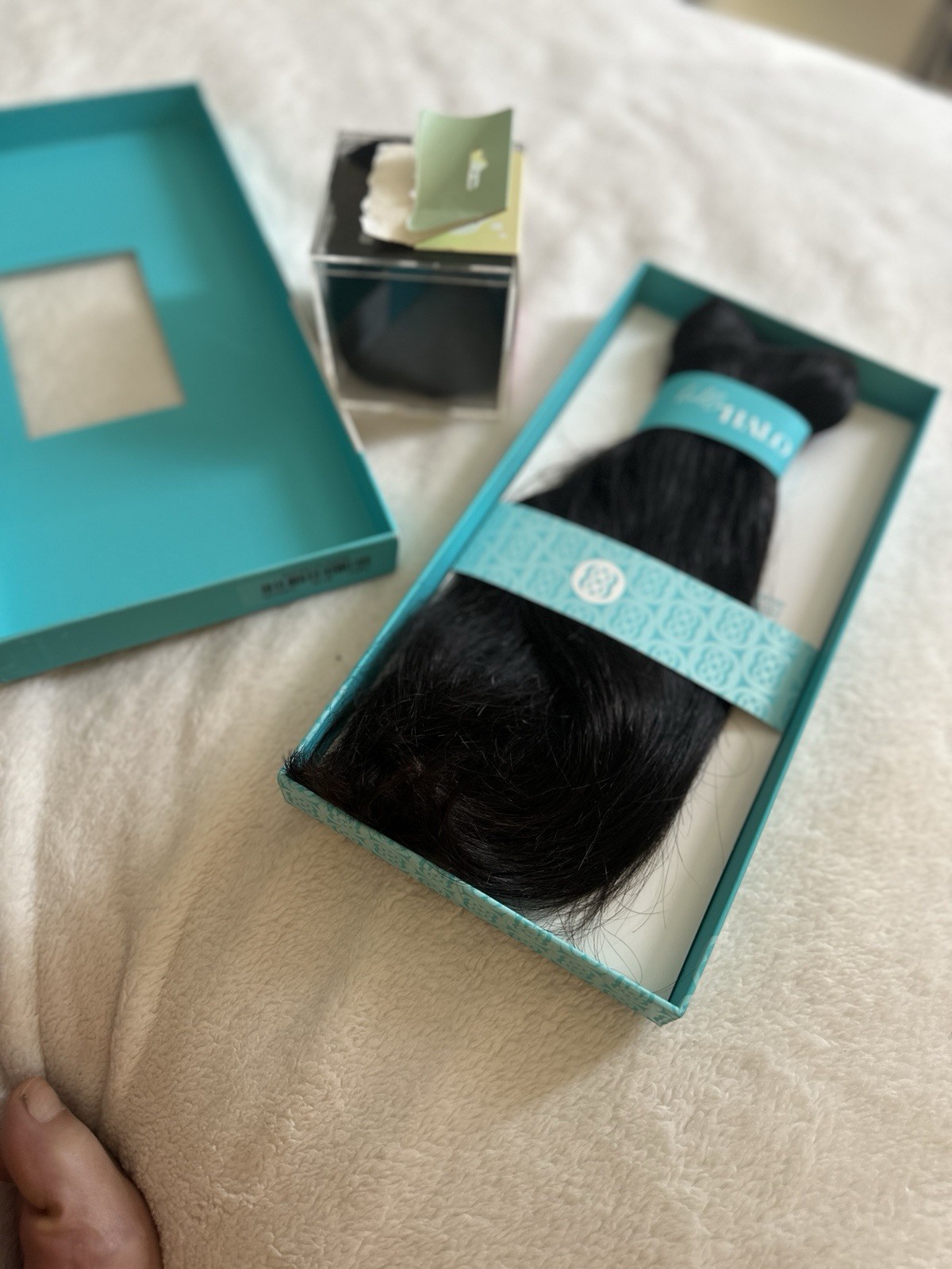 Locks & Mane ponytail AND Halocouture Extension Bundle with Packaging for Women
