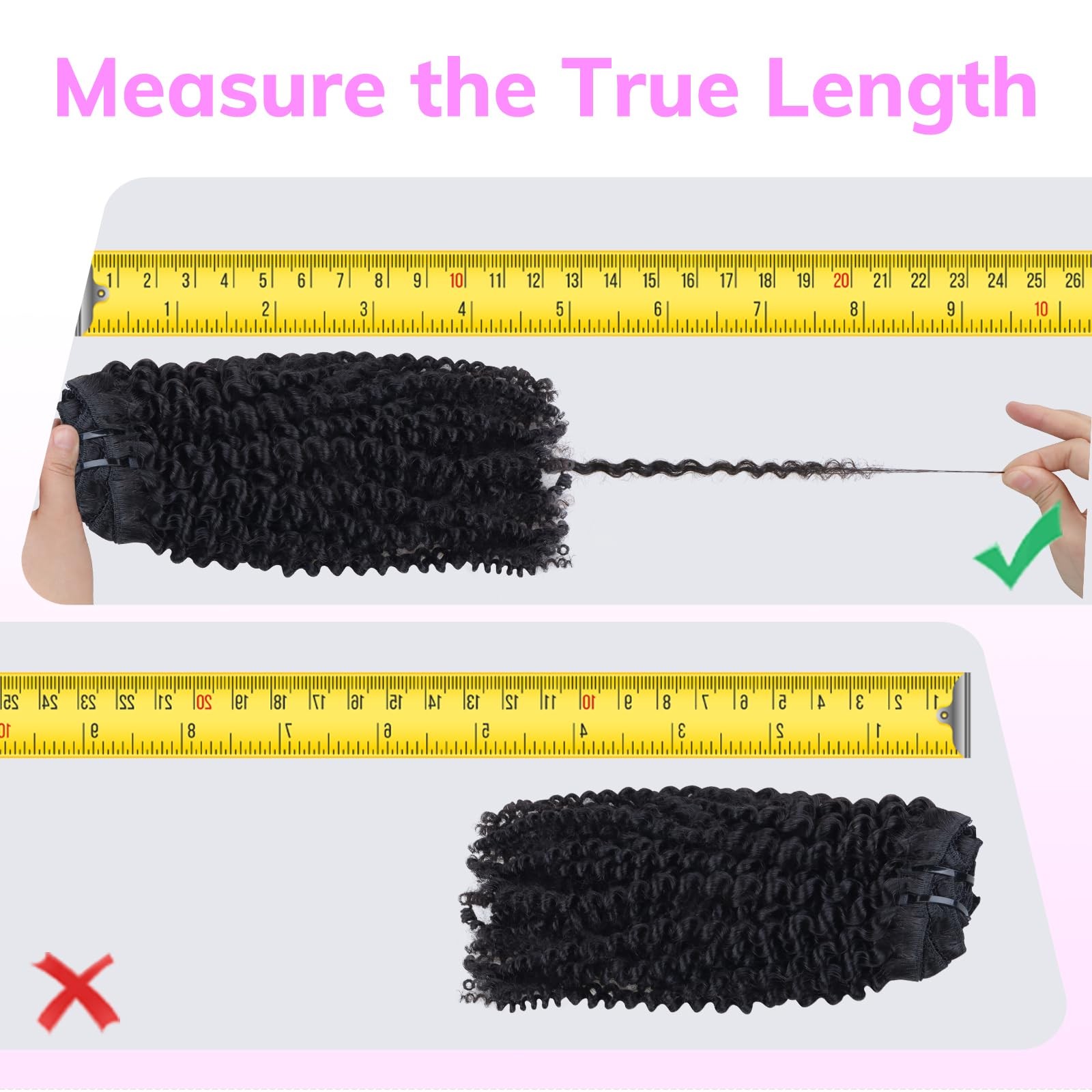 Idn Beauty Seamless Clip In Hair Extensions Human Hair Kinky Curly 18 Inch 110G
