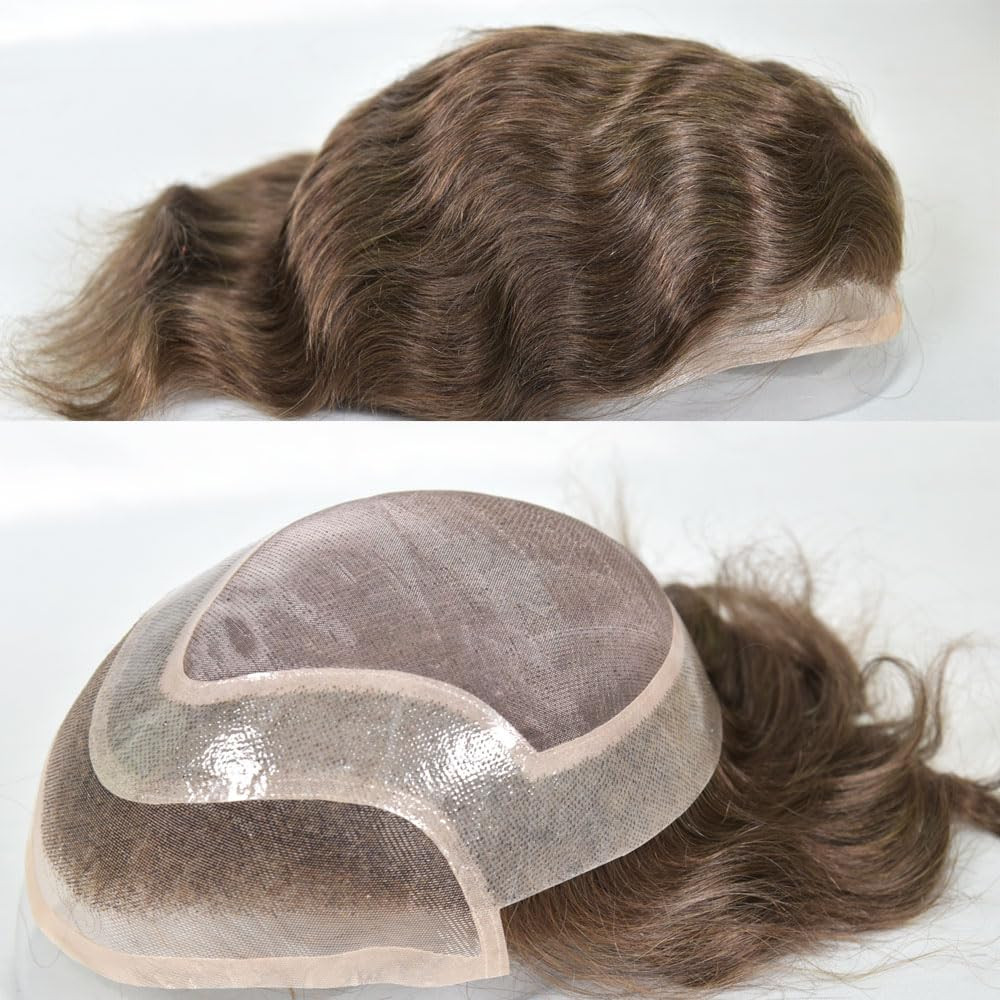 Men’s 10″x8″ European Virgin Human Hair Toupee – Natural Look Hair System
