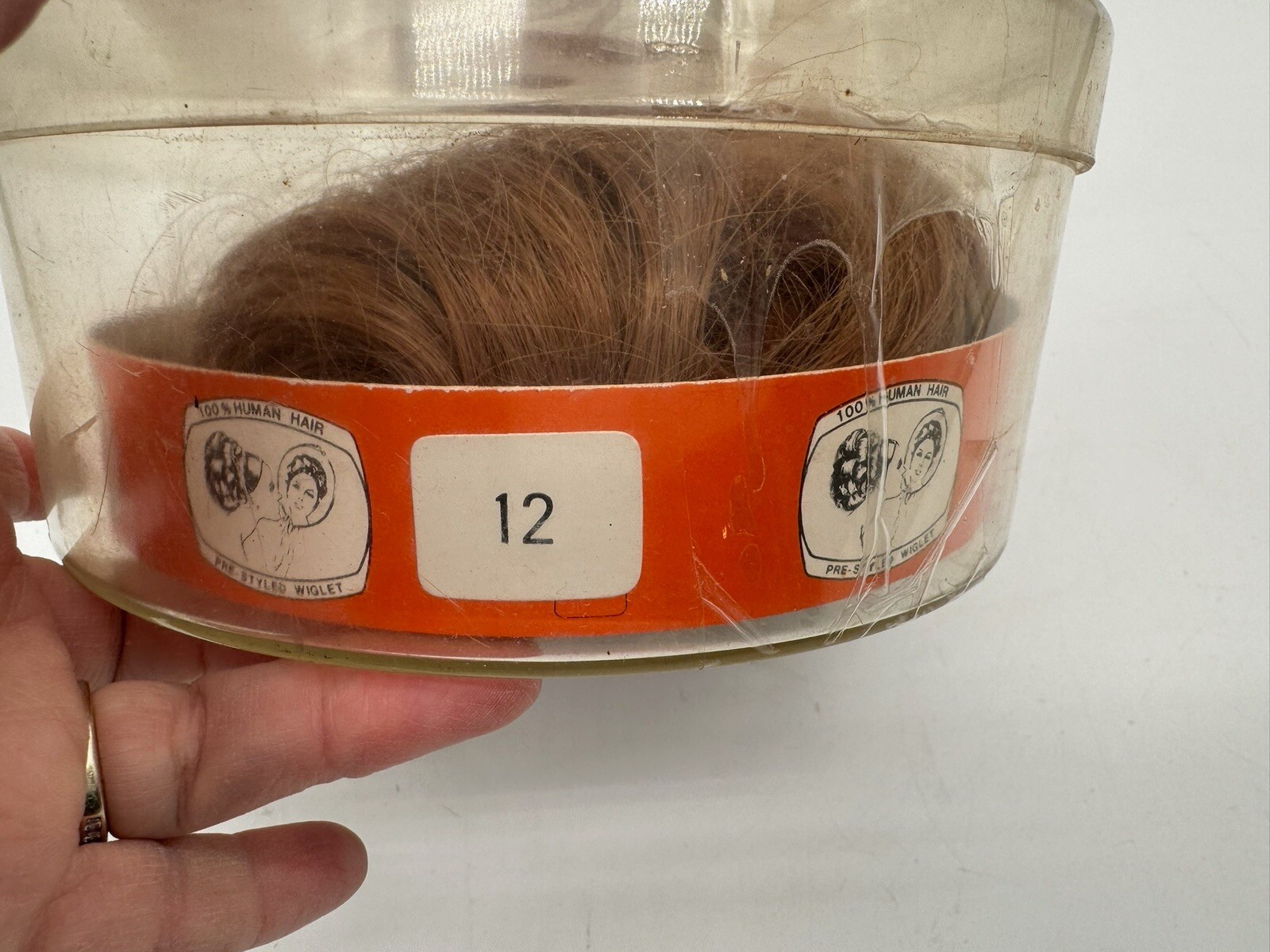 VTG 100% Human Hair 12″ Women’s Pre-Styled Brown-ish Wiglet Beauty Korea w/Case