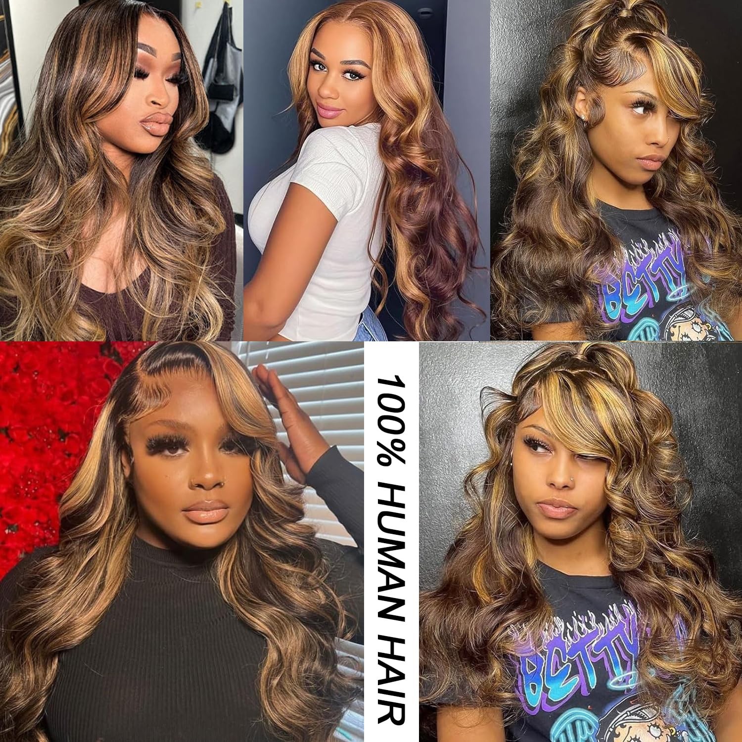 Isufer 2X6 Closure Hd Transparent Lace P4/27 Highlight Honey Blonde Closure