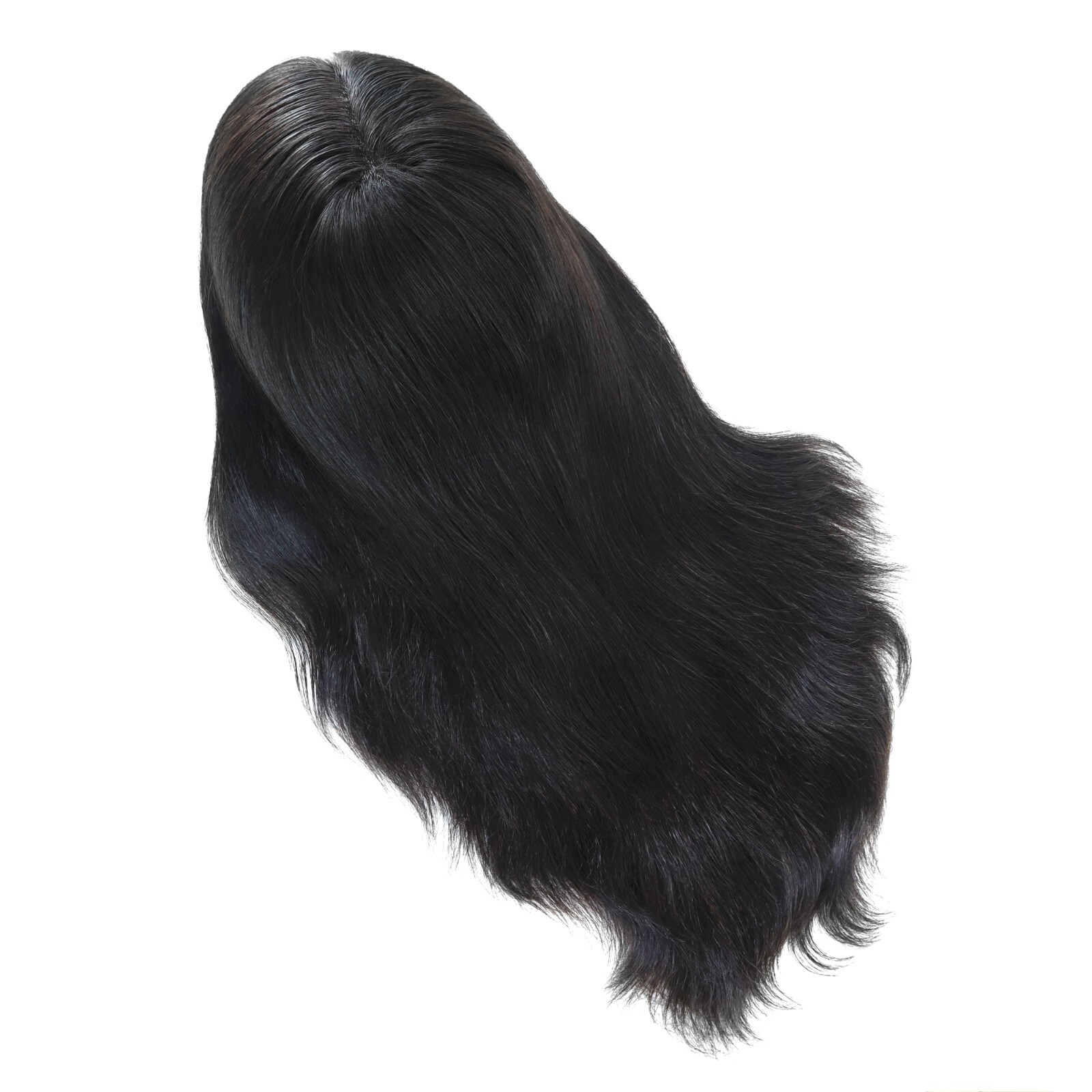 Women Chinese Cuticle Remy Human Hair Wigs Full Thin Skin Medium Size 14” BIOFW