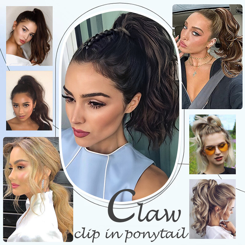 CLEARANCE Claw Clip Short Claw Ponytail Clip In Hair Extensions False Pony Tail