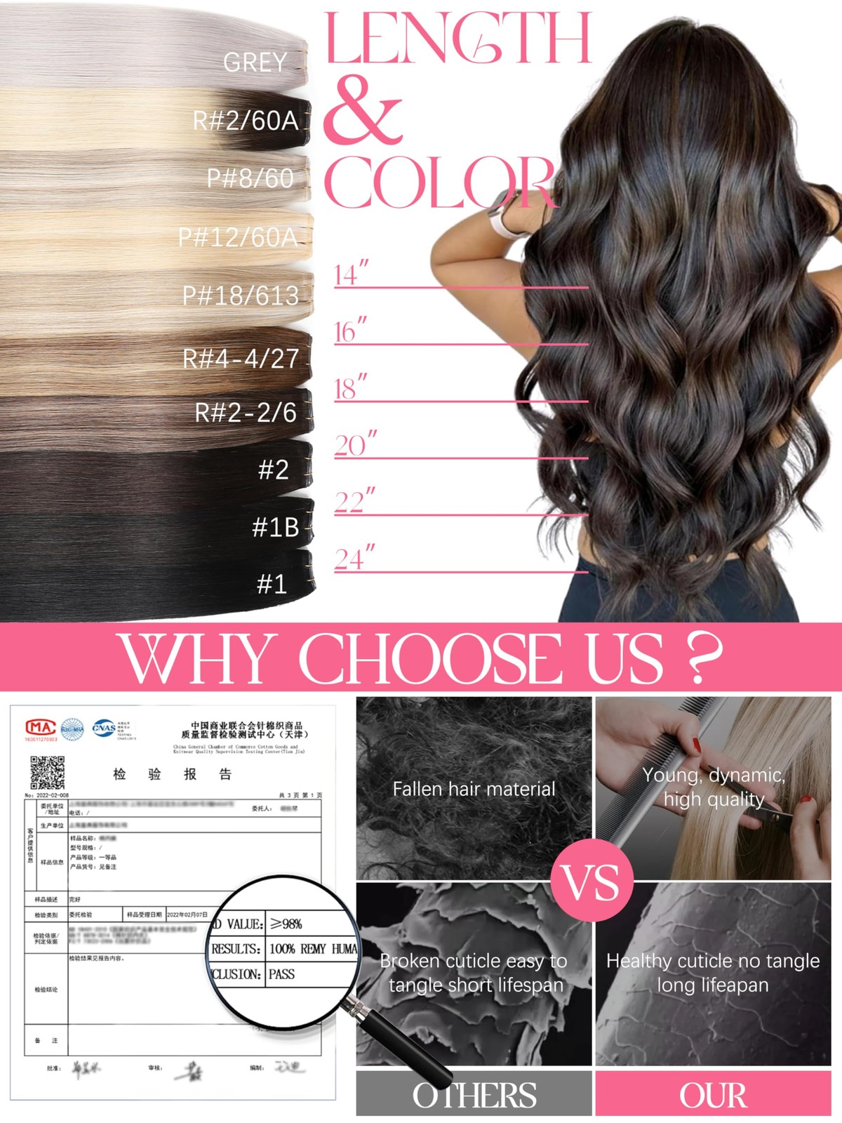 Lacer Weft Remy Human Hair Extensions Genius Weft 18inch One Piece Sew in Hair E