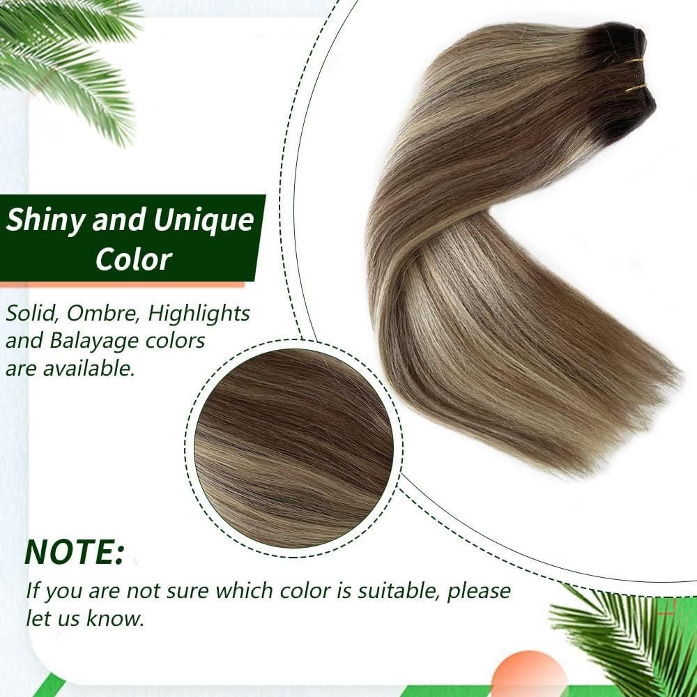 Valiilo 24 Inch Sew In – Double Weft Ombre Brown To Bleach