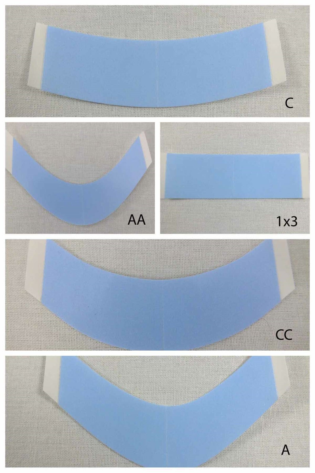 Walker Lace Front Tape Blue Liner 36 Pc CHOOSE A, AA, C, CC, 1x 3 Hairpiece Wig