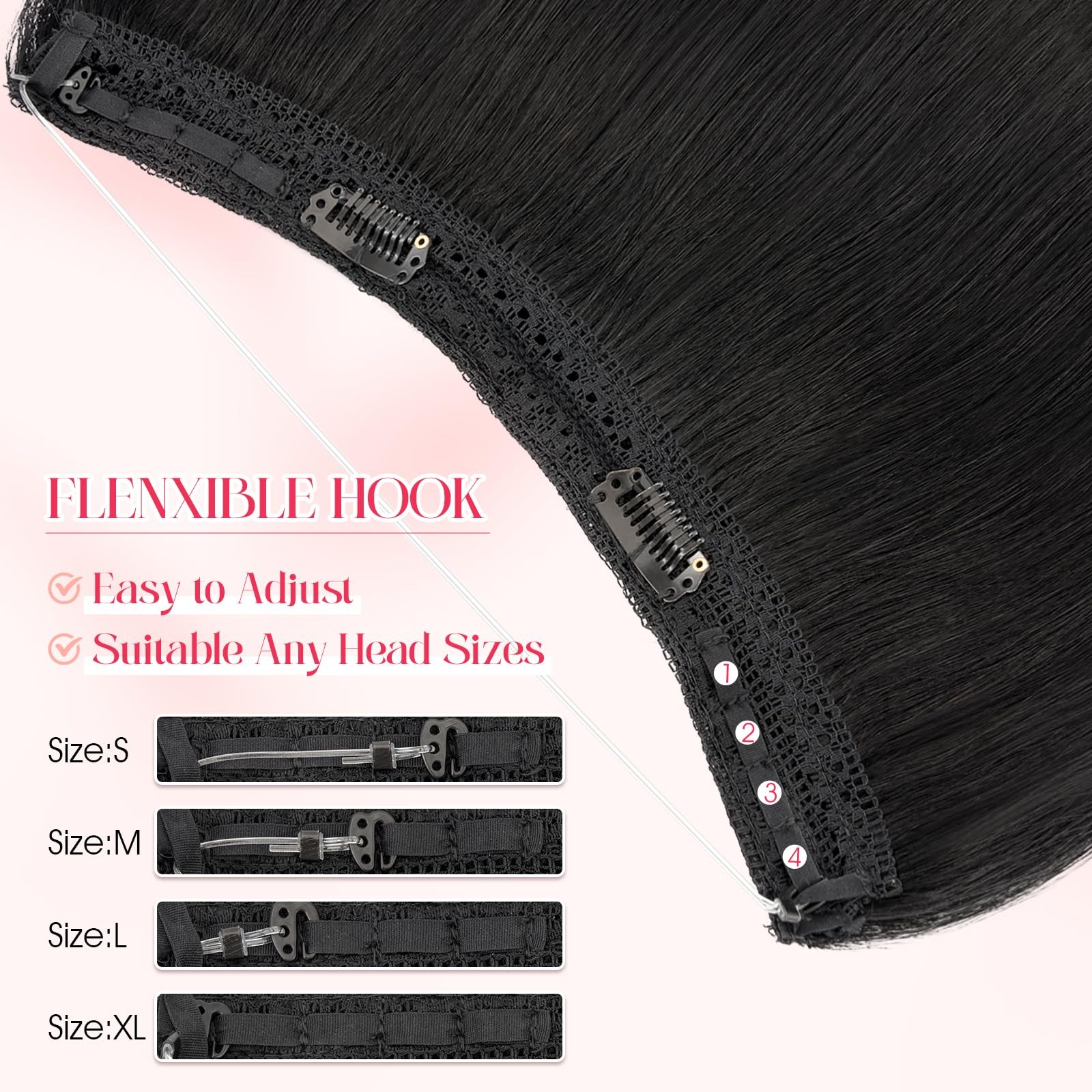 Rich Choices 100 Real Human Halo Hair Extensions For Women Remy Halo Extension