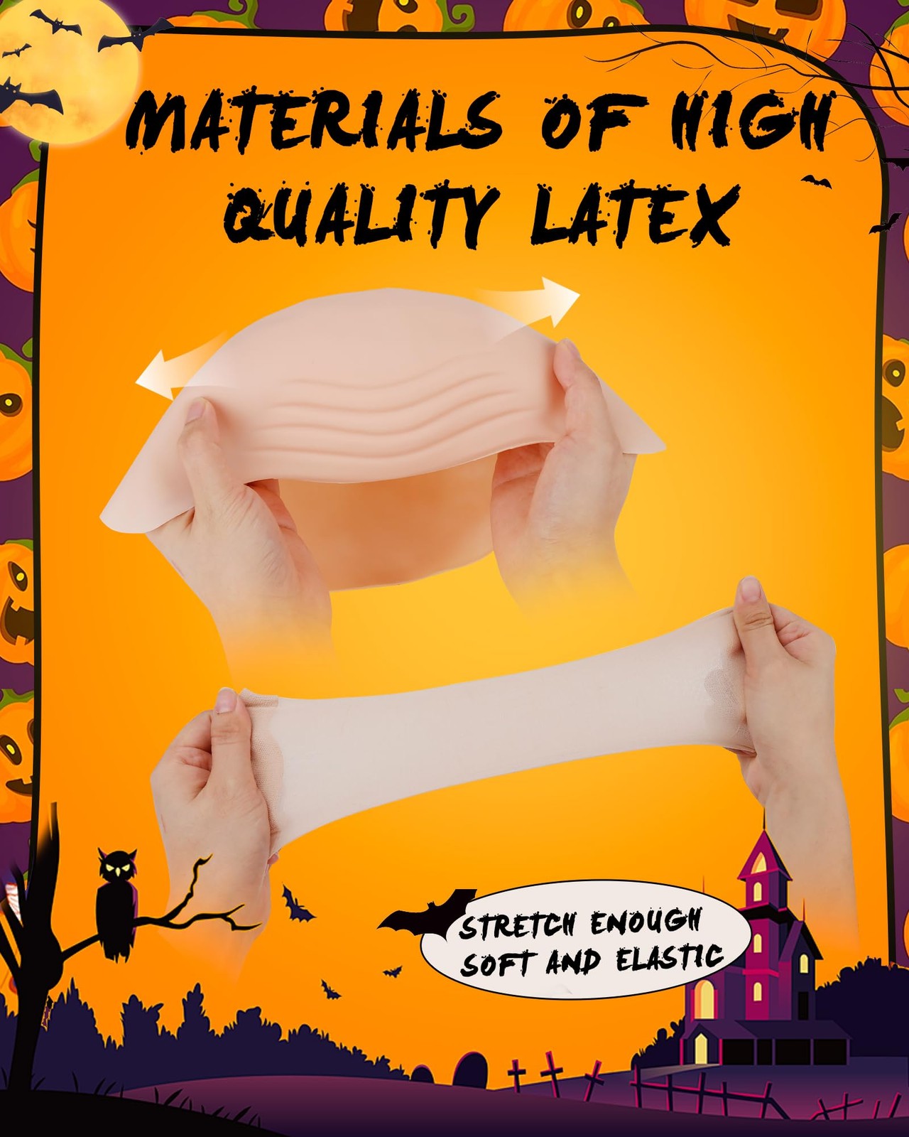 Hoedia 2-Pack Latex Bald Cap with 2 PCS Wig Caps 3 cm x 2 x 1 cm, Natural