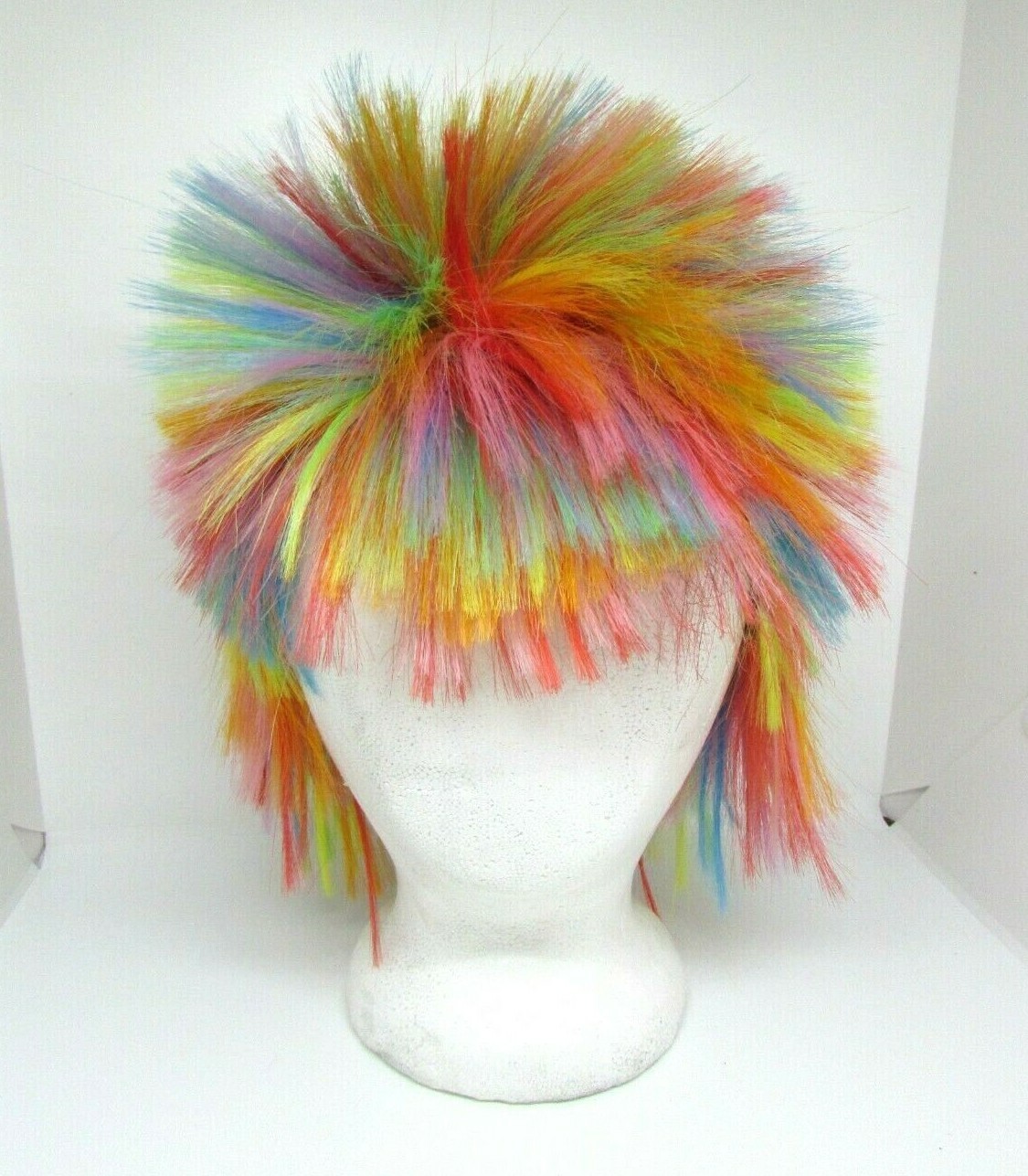 Vintage 80’s Japan DELUX, Rainbow LGBTQ Gay Pride MULLET WIG, Small