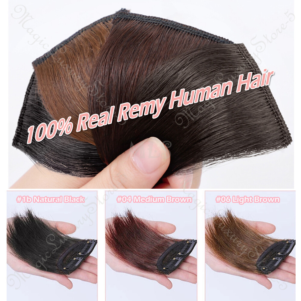100% Human Hair Top Hair Pad Extensions Thickened Hair Root Clip In Top Pieces