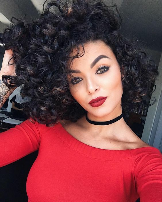 Afro Curly Wigs for Black Women Short Curly Wig with Bangs Soft Big Bouncy Curly