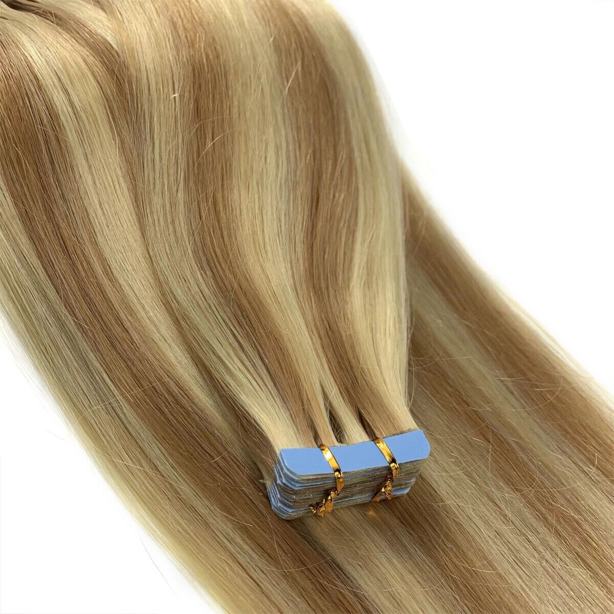 Tape in Real Human Hair Extensions Seamless Skin Weft Remy Russian Hair Straight