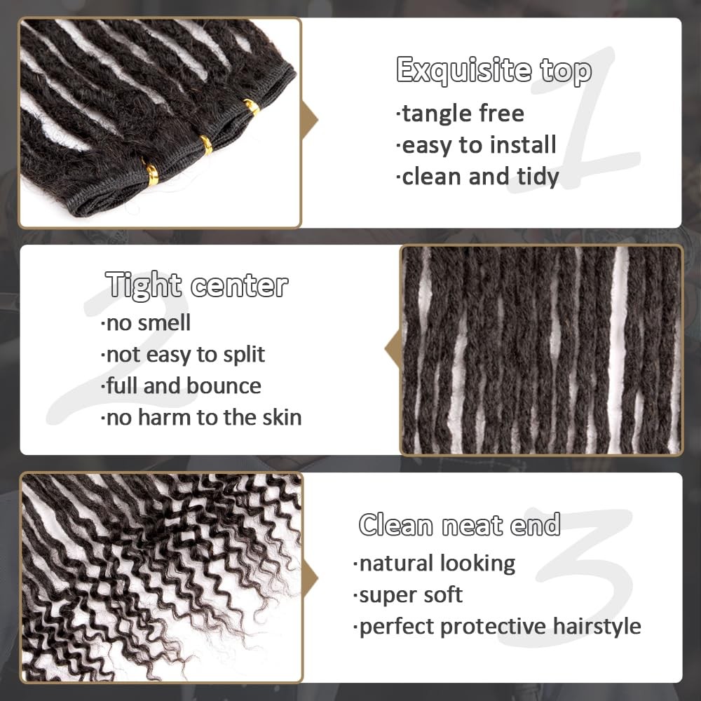 Originea Real Loc Virgin Bundles Dreadlock Extensions Human Hair For Man/Women