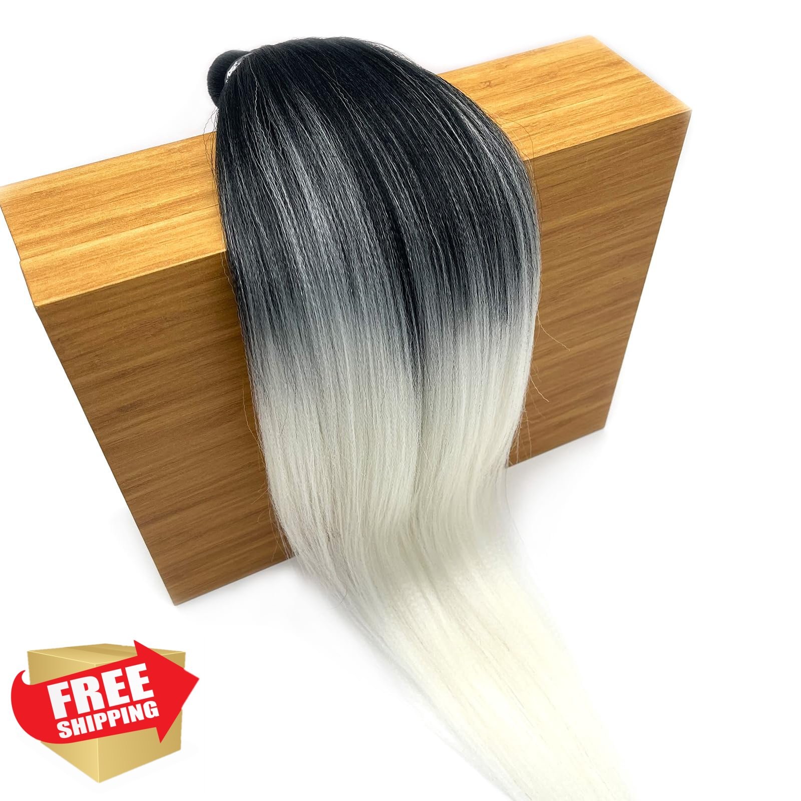 UPruyo White Ombre Braiding Hair 26 Inch Box Braids Kanekalon