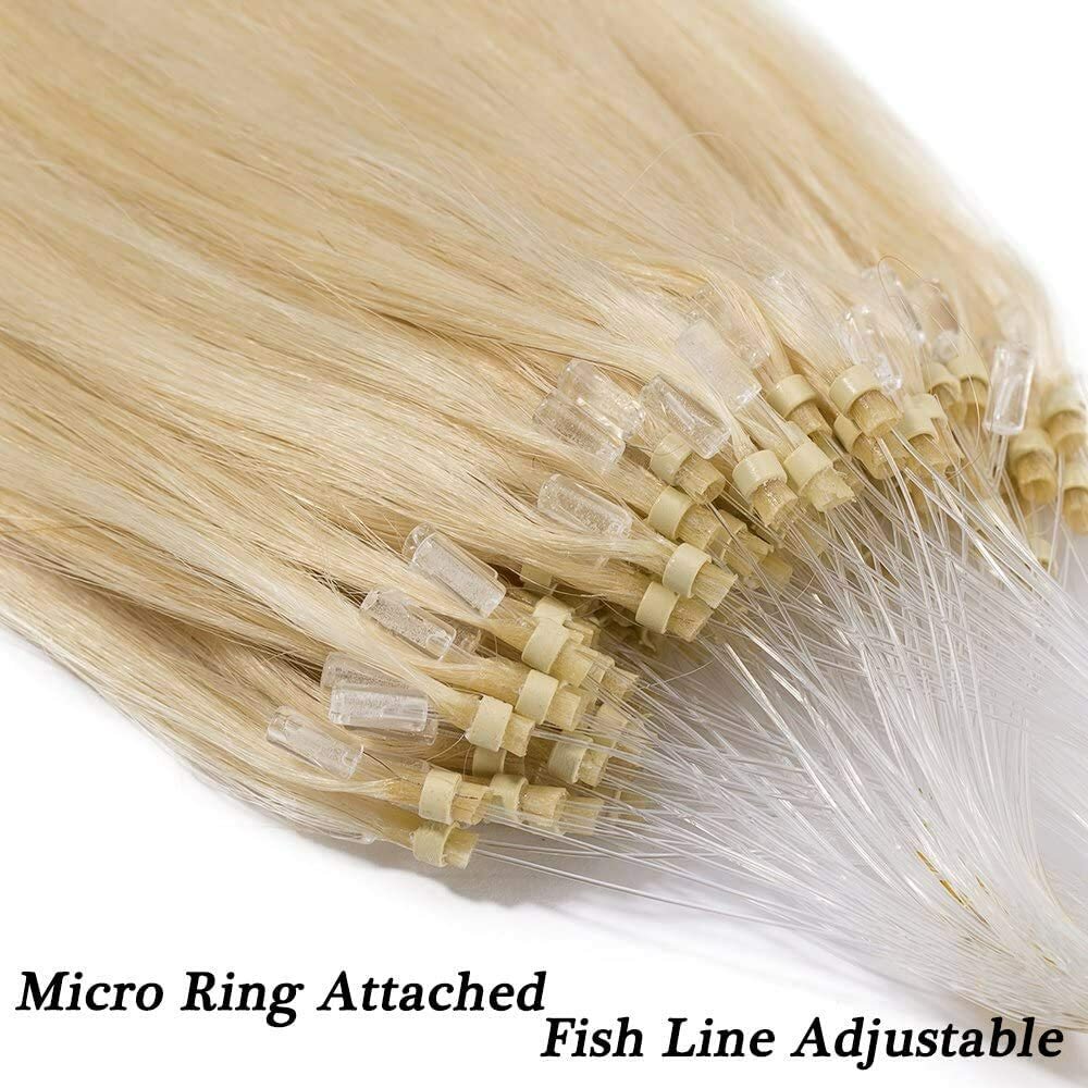 Loop Micro Ring Beads Link Russian Remy Human Hair Extensions Balayage 100s-200s