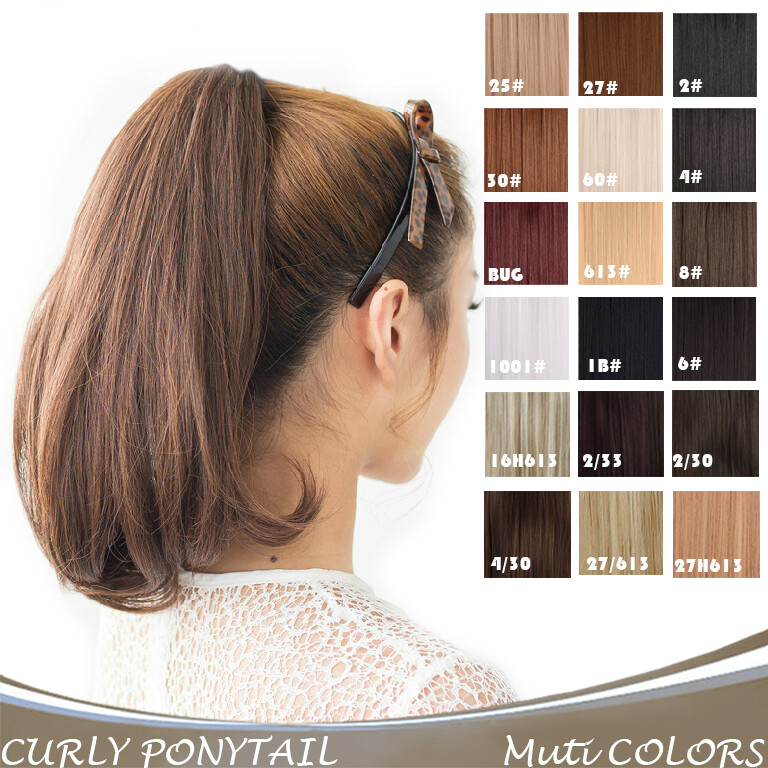 Onedor 15″ Synthetic Fiber Curly Ponytail Hair Extension with Clip-in Jaw Clips