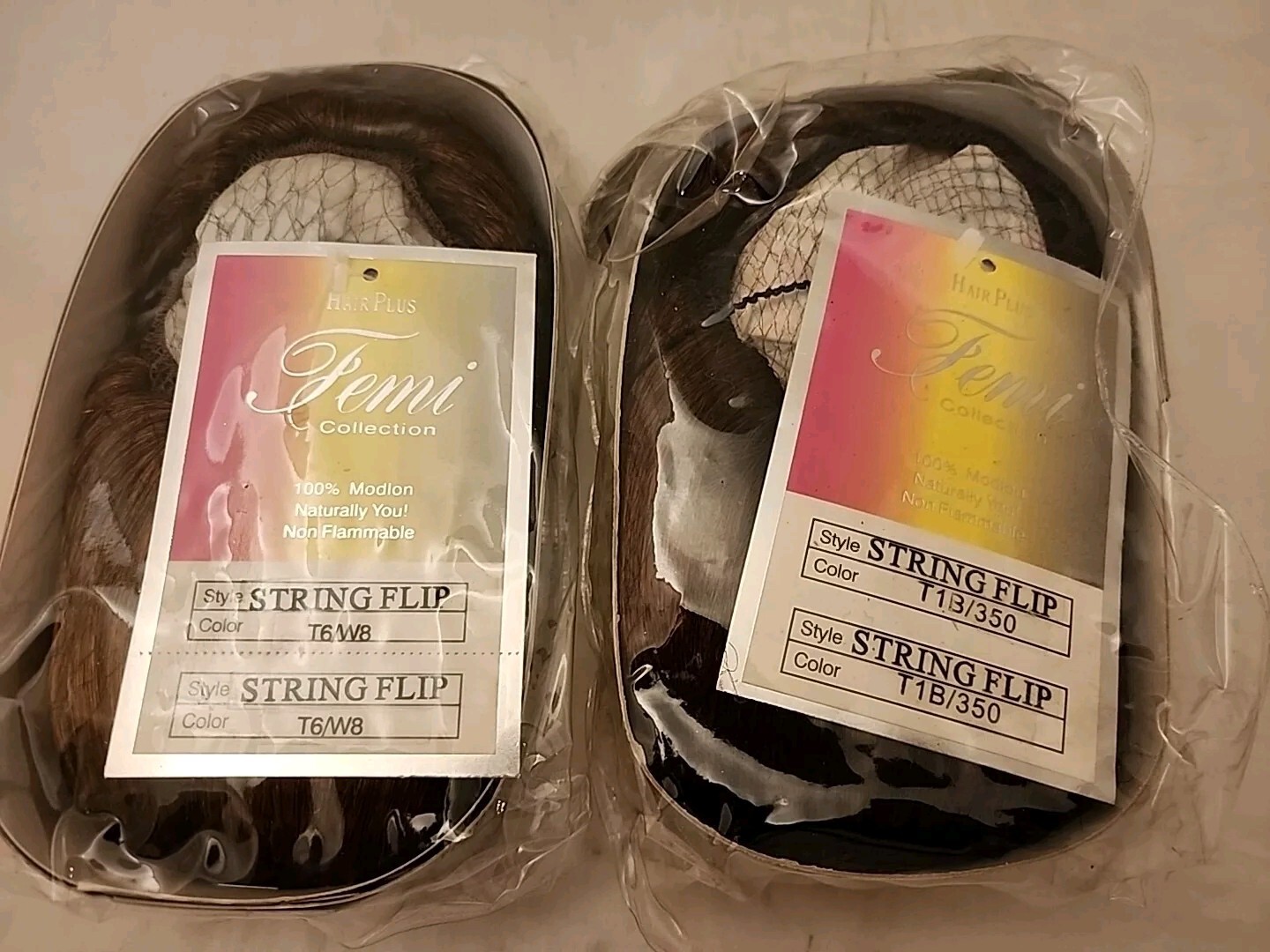 2 Lot Femi Collection String Flip Colors T6/W8 & T13/350 Both Auburn Shades