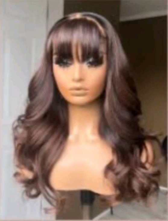 Your Royal Tresses Human Hair HD Lace Fringe Wig Brand New 26 Inches Medium Cap